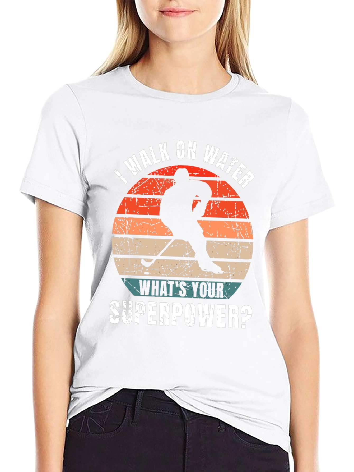 I Walk On Water Hockey T-Shirt