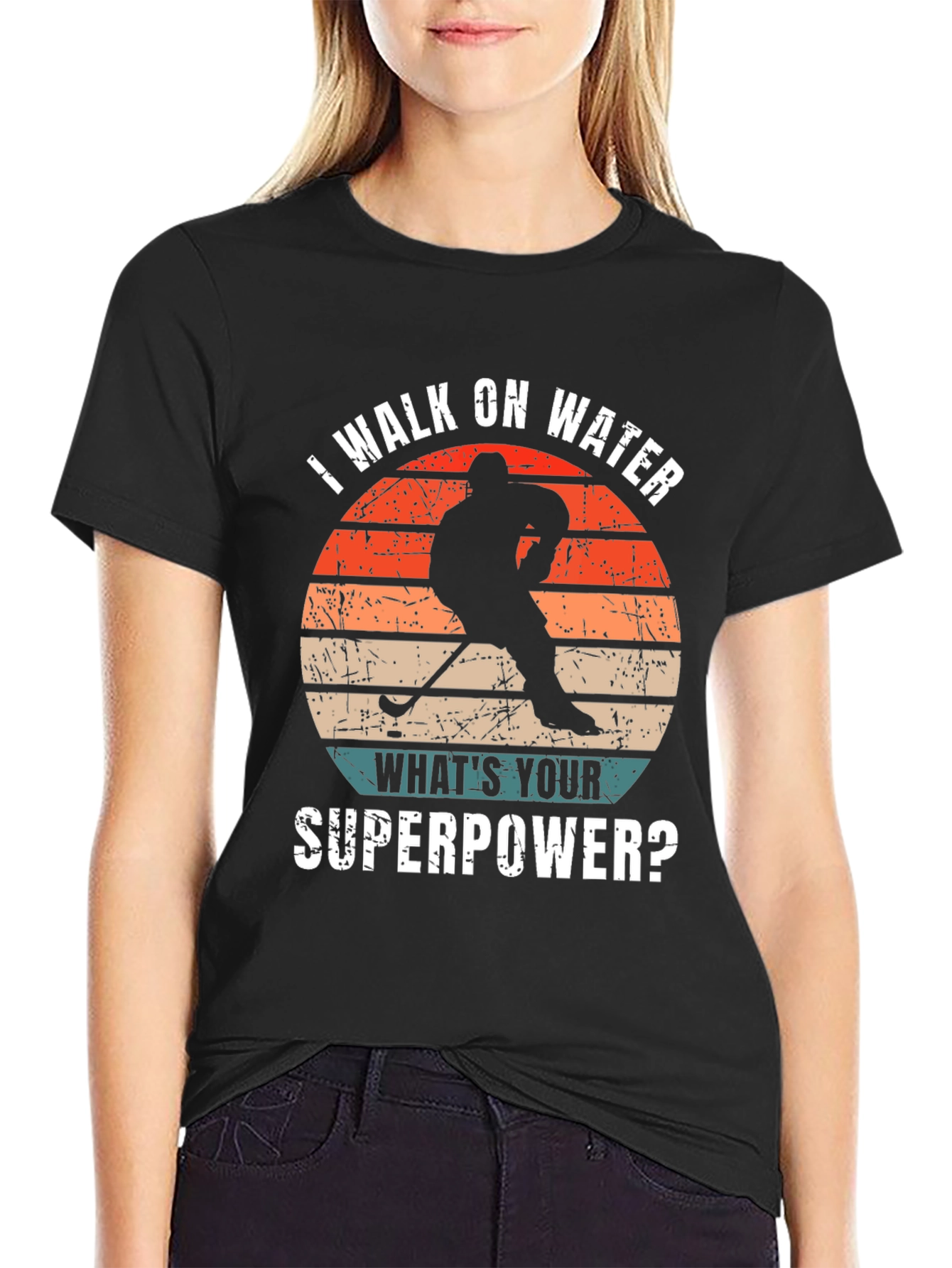 I Walk On Water Hockey T-Shirt