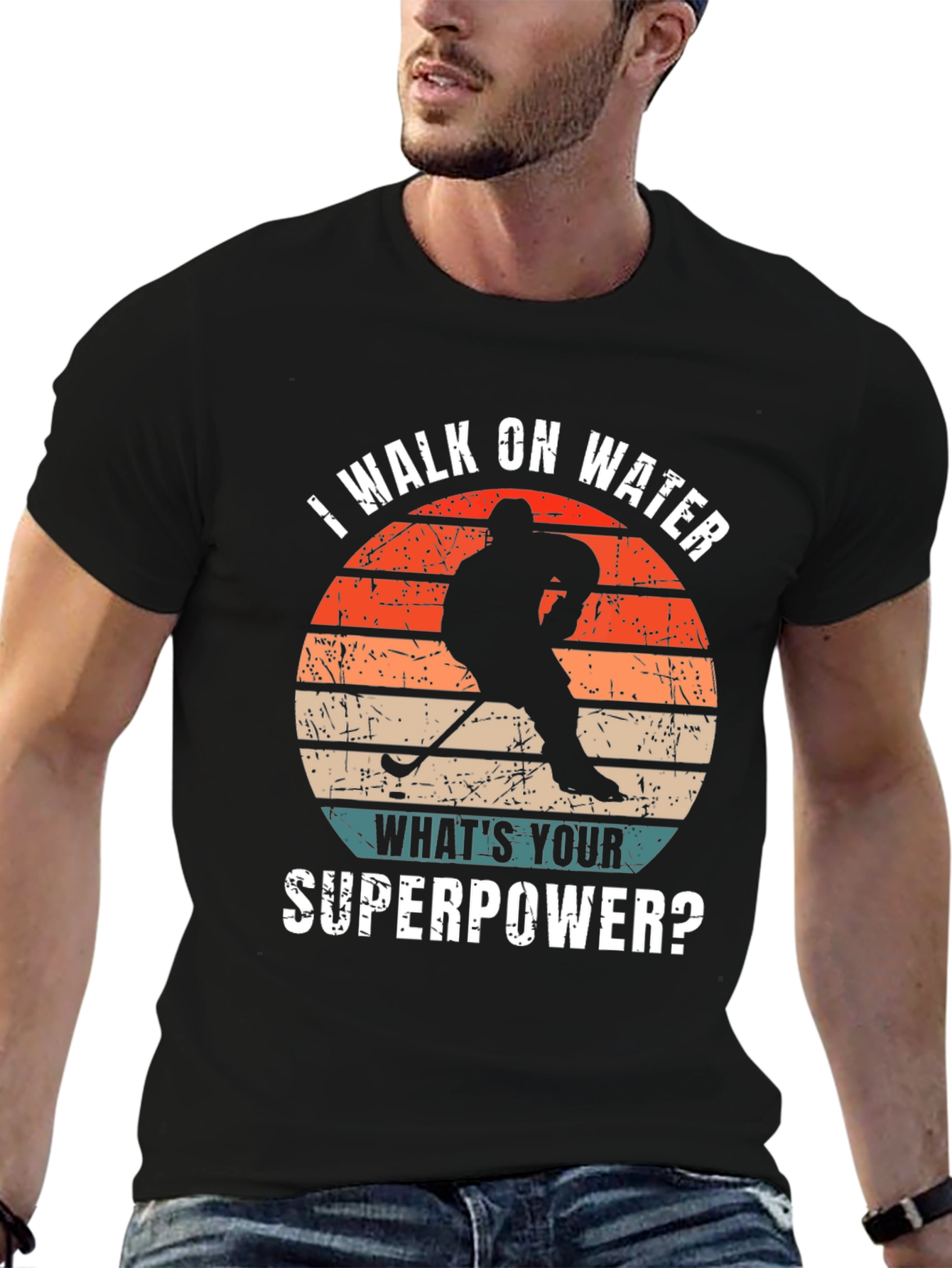 I Walk On Water Hockey T-Shirt