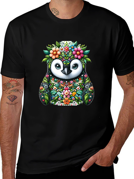 Floral Penguin Graphic Tee