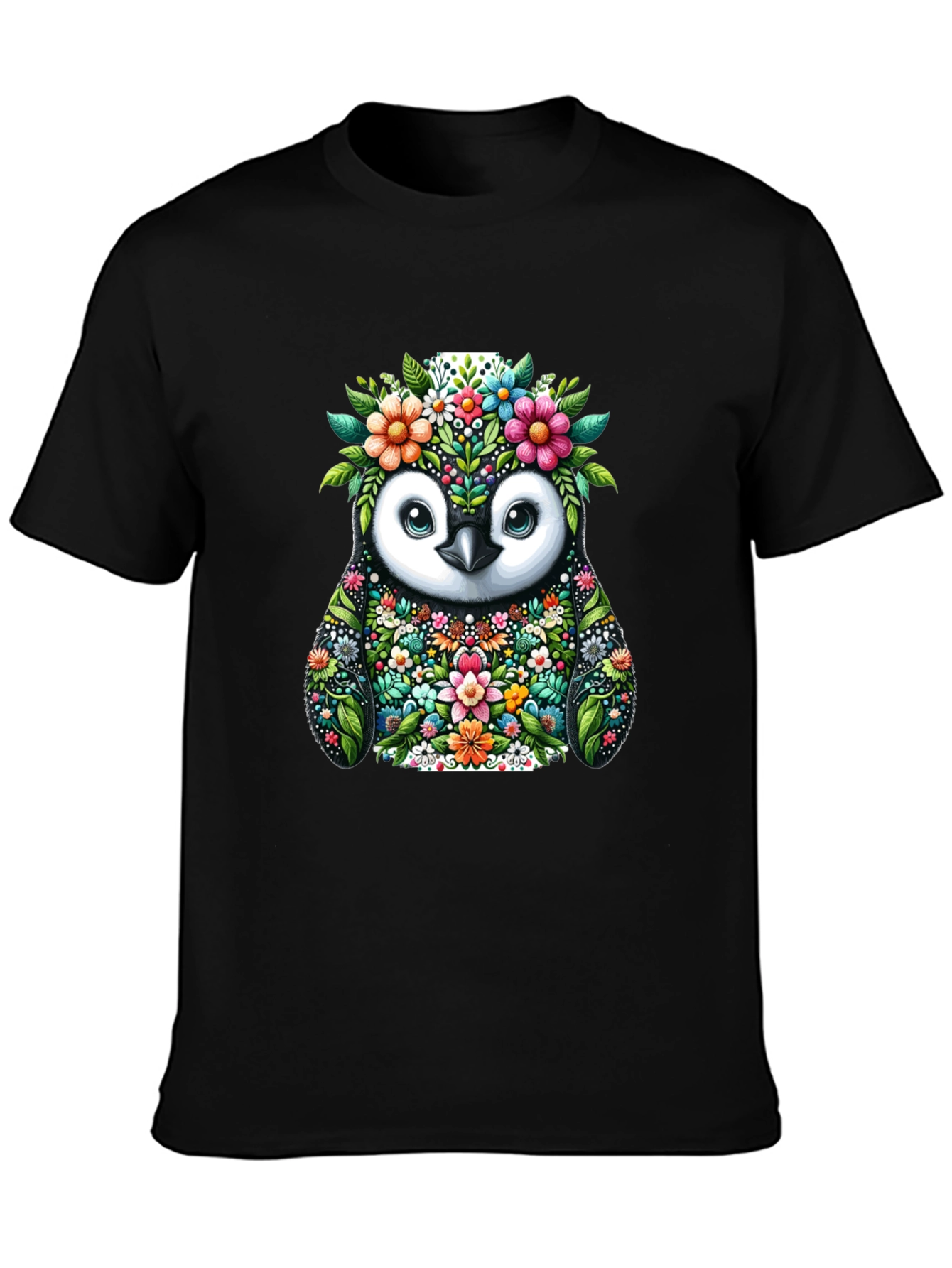 Floral Penguin Graphic Tee
