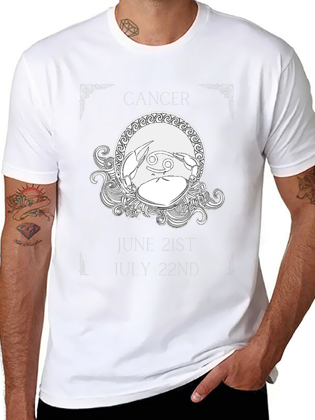 Cancer Zodiac T-Shirt June 21-July 22 Astrology Gift