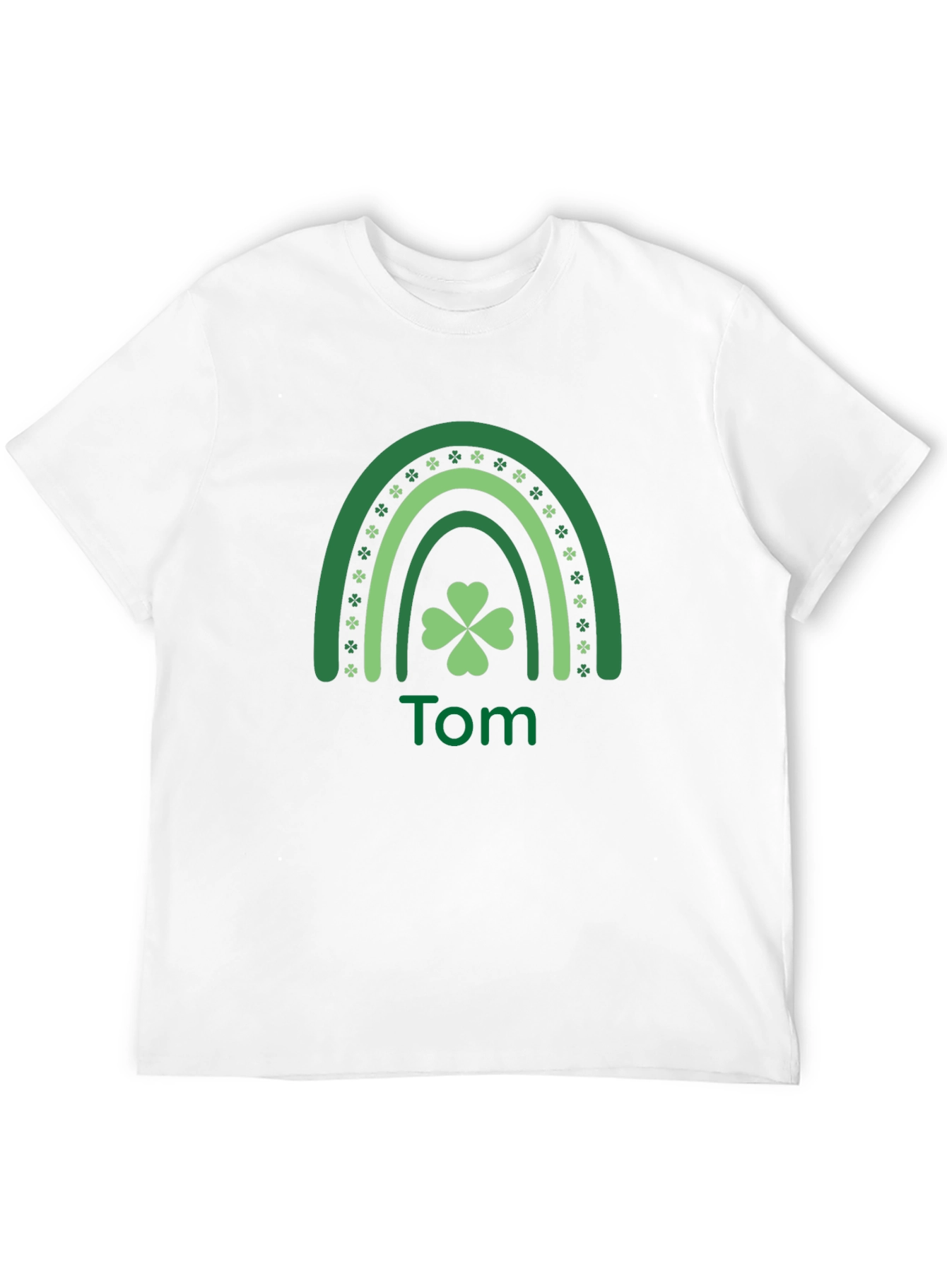 Personalized St. Patricks Day Rainbow Clover T-Shirt