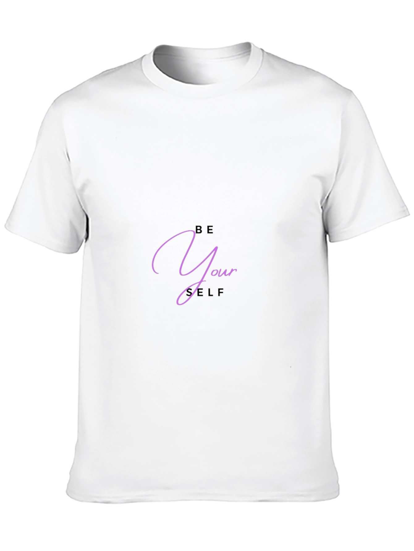 Be Yourself Graphic Tee - Black Casual T-Shirt