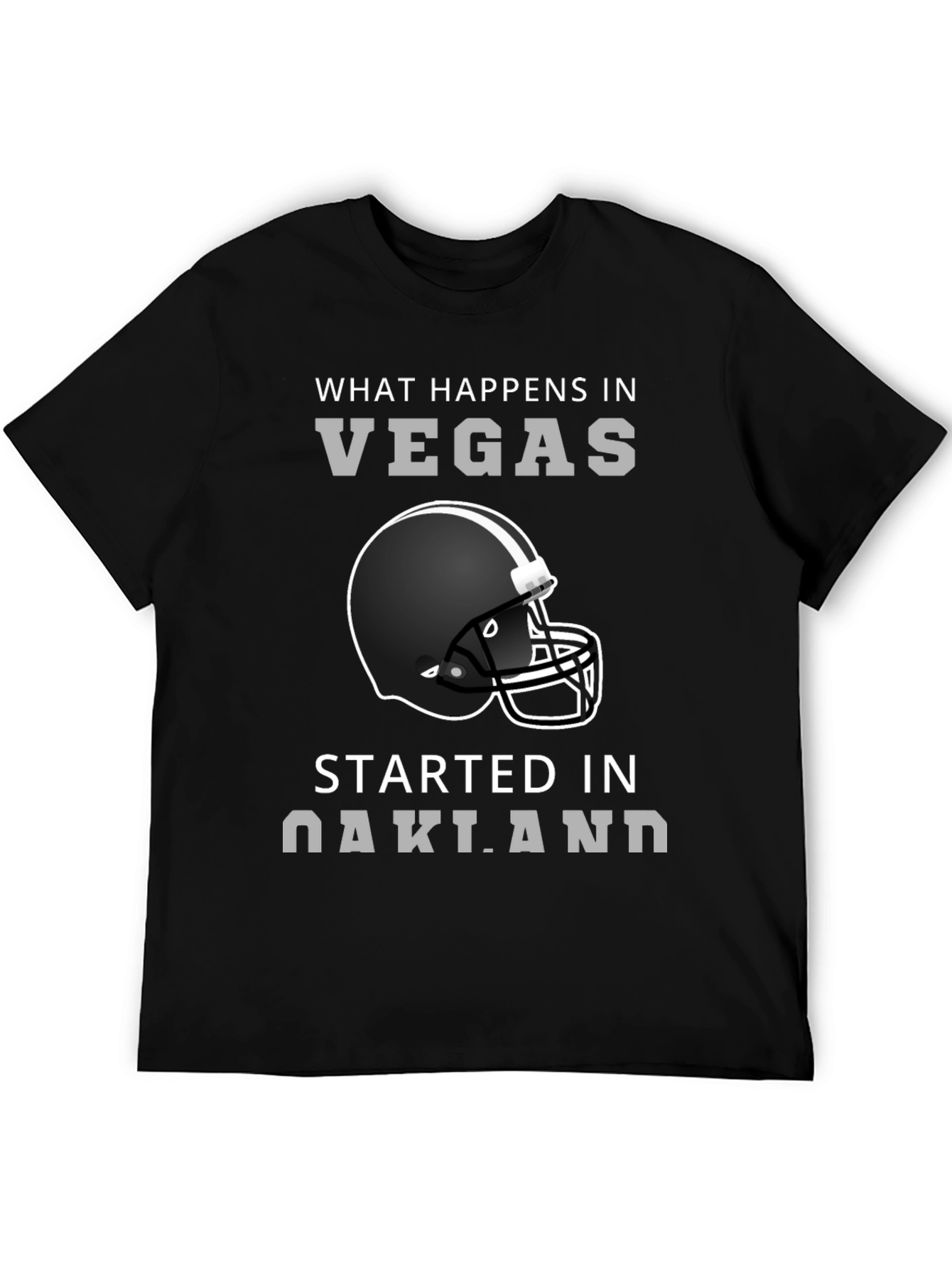 Vegas Started in Oakland Football Helmet T-Shirt