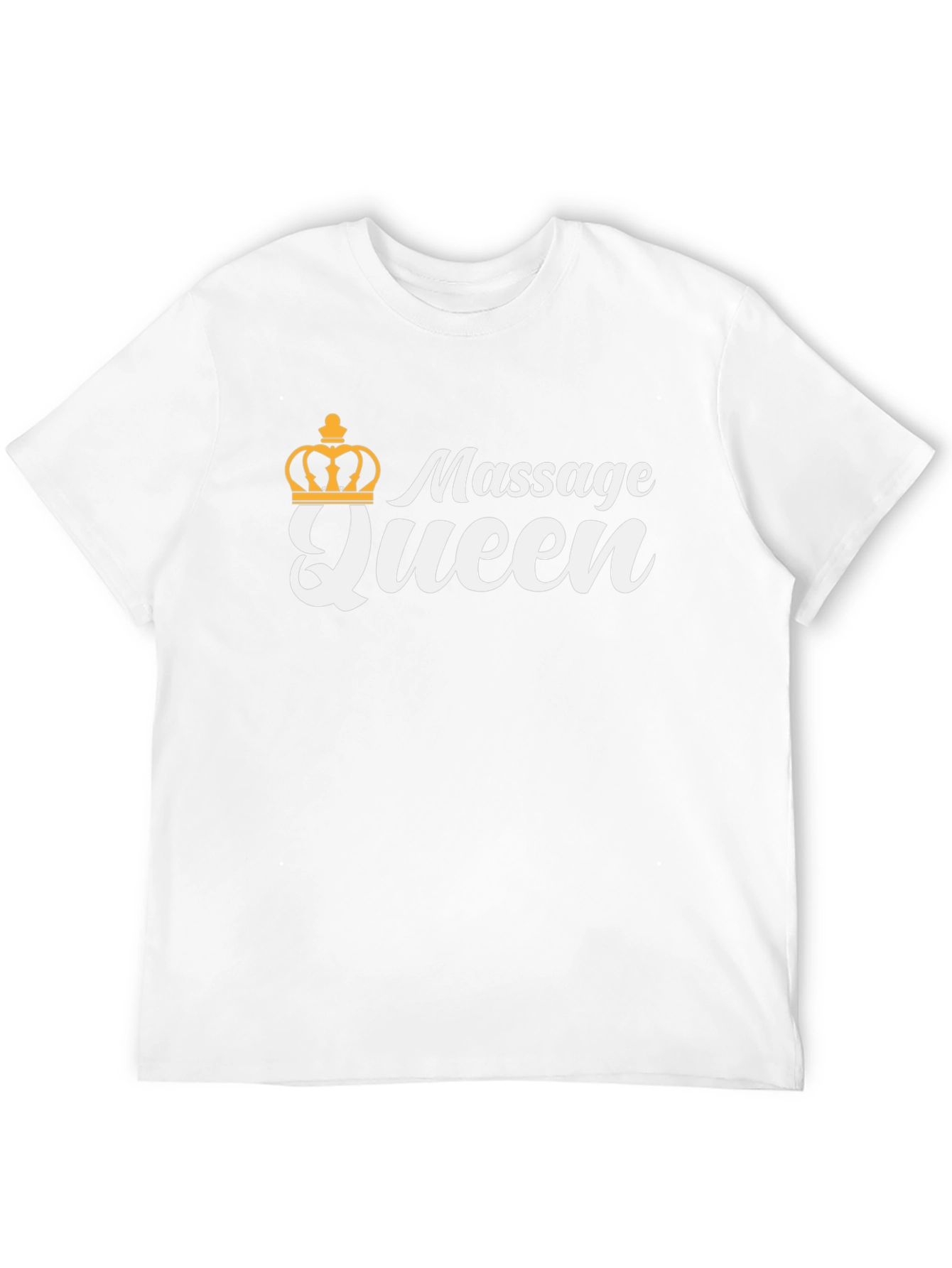 Massage Queen T-Shirt - Black Crown Graphic Novelty Tee
