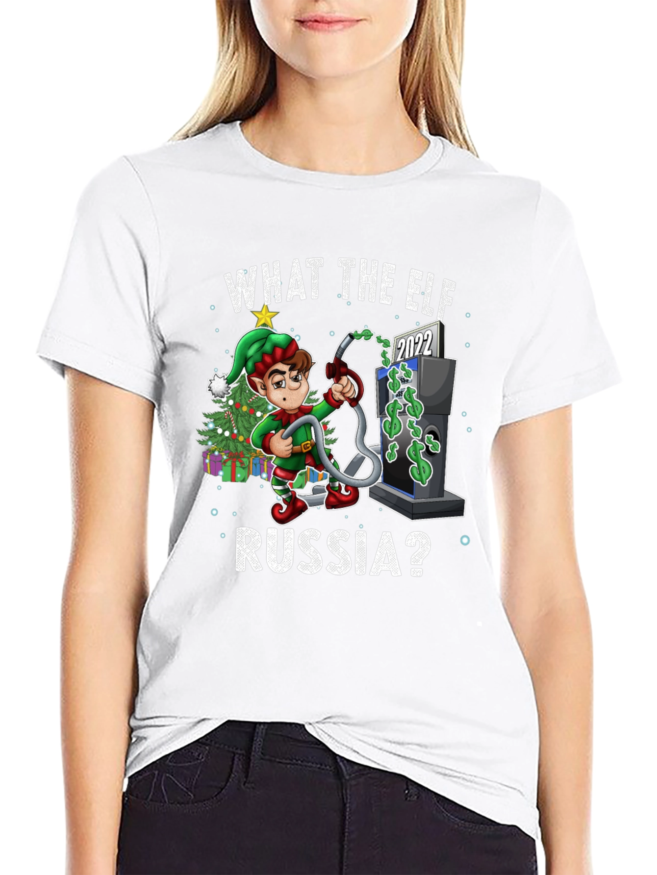 Funny What the Elf Russia? Christmas T-Shirt