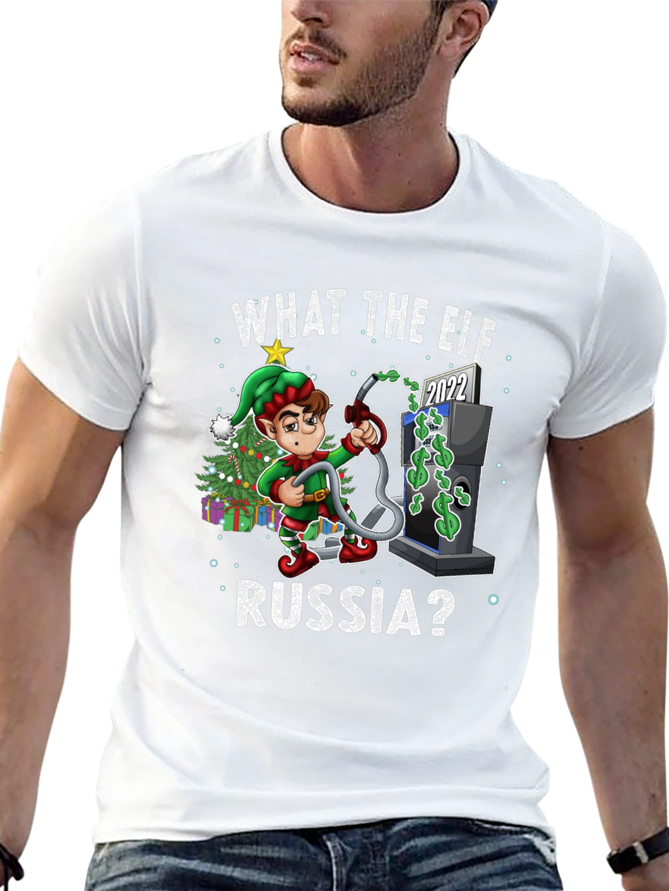 Funny What the Elf Russia? Christmas T-Shirt