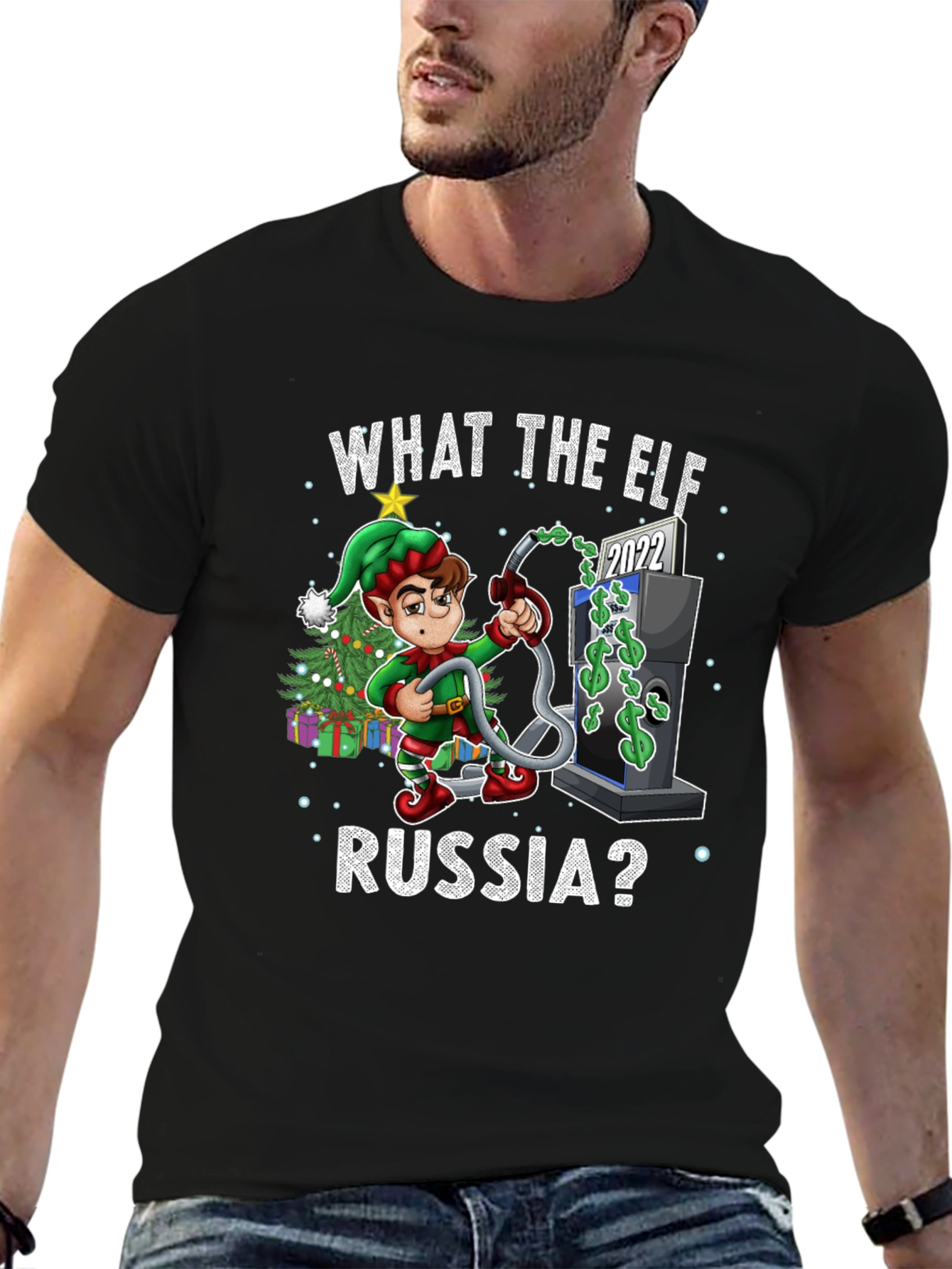Funny What the Elf Russia? Christmas T-Shirt