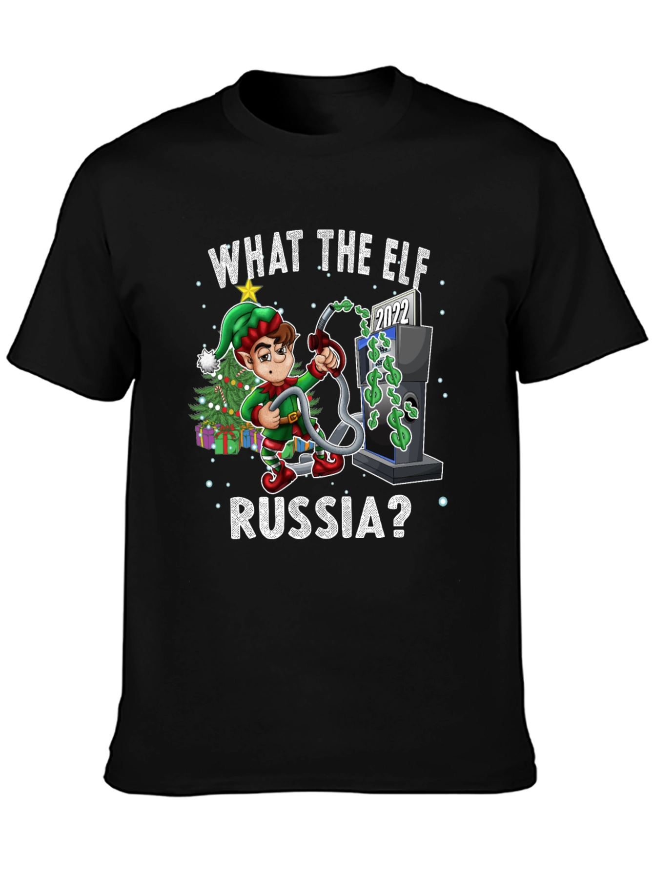 Funny What the Elf Russia? Christmas T-Shirt
