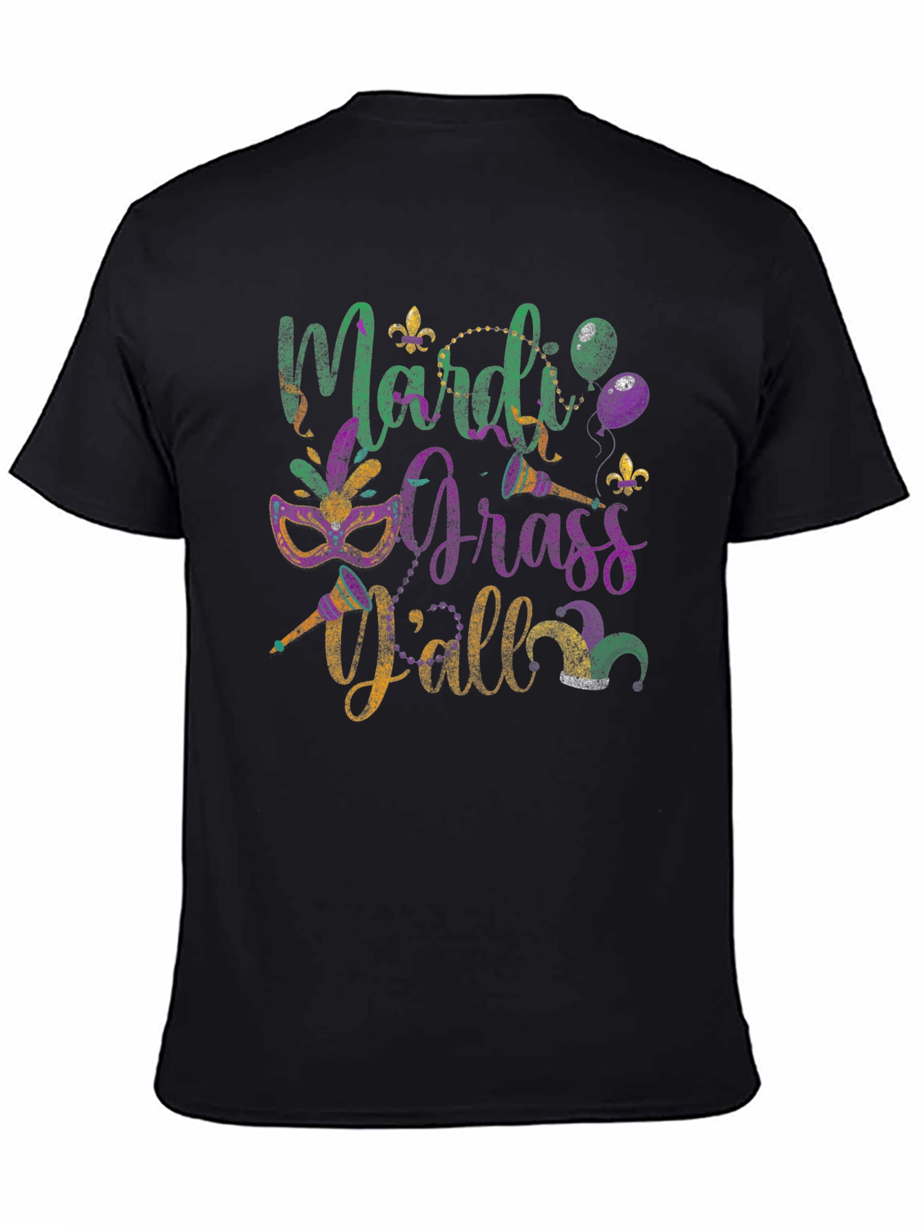 Mardi Gras Yall Graphic T-Shirt