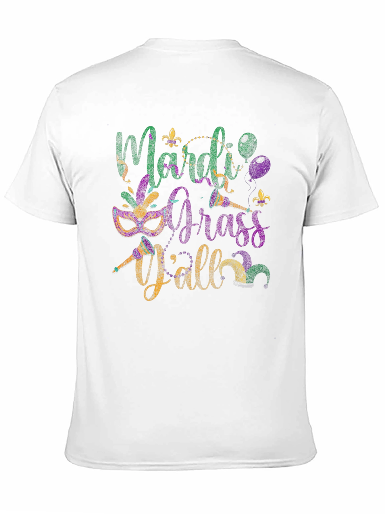 Mardi Gras Yall Graphic T-Shirt