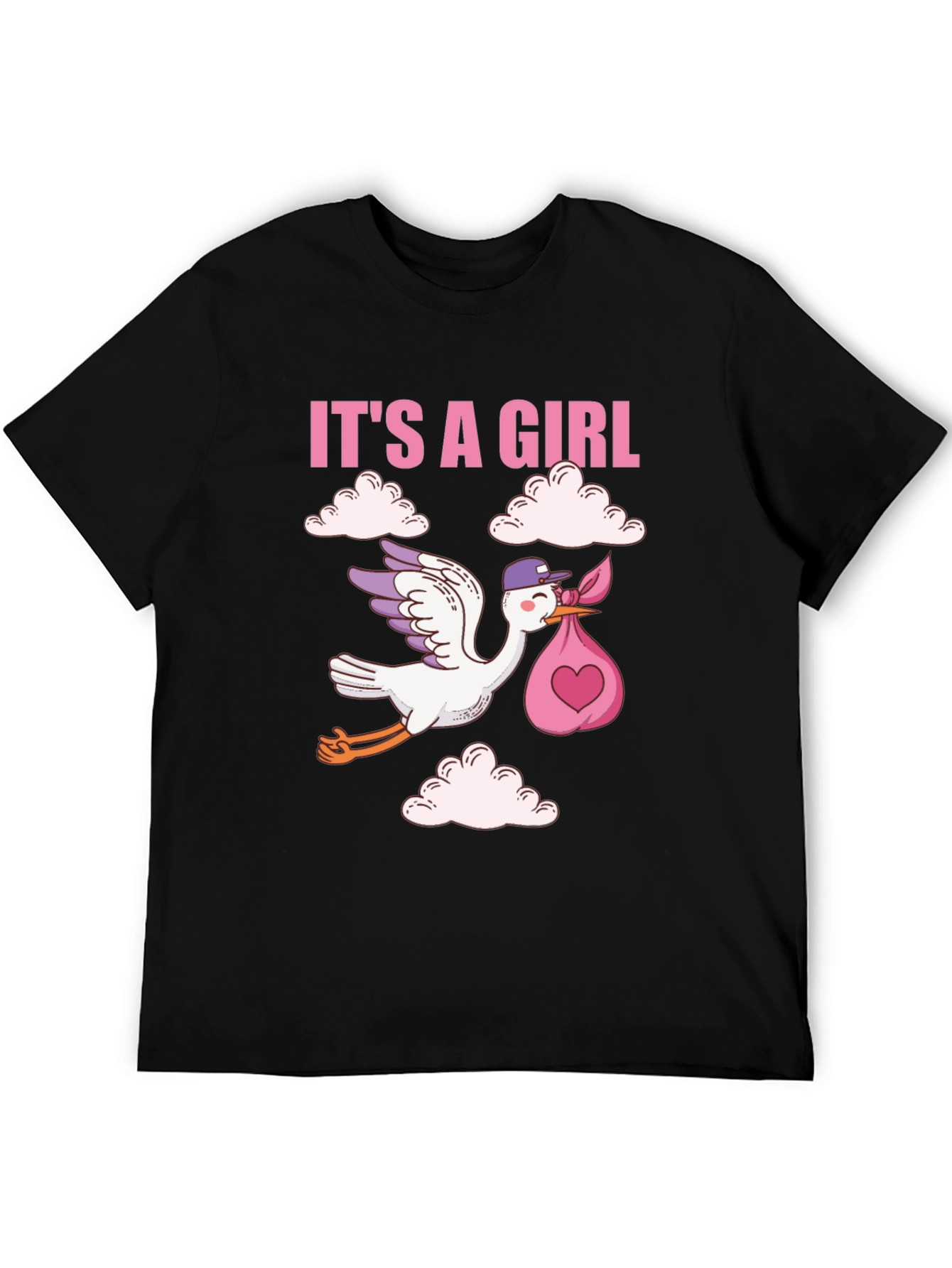 Its a Girl Stork Baby Announcement Tee