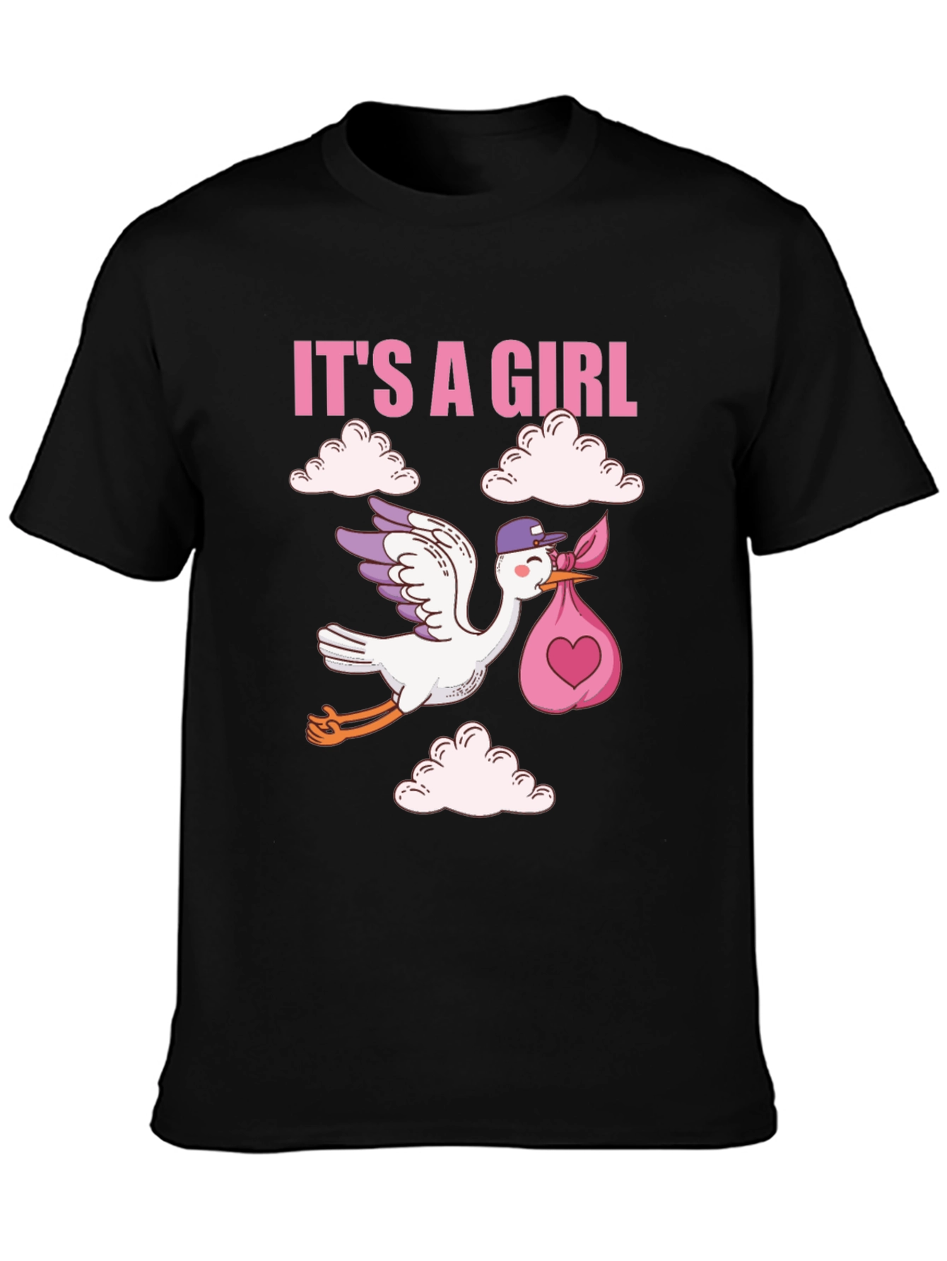 Its a Girl Stork Baby Announcement Tee