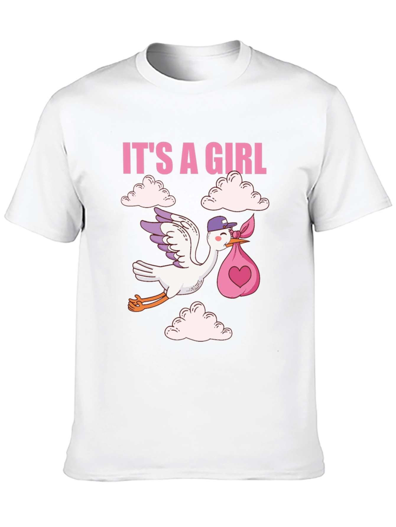 Its a Girl Stork Baby Announcement Tee
