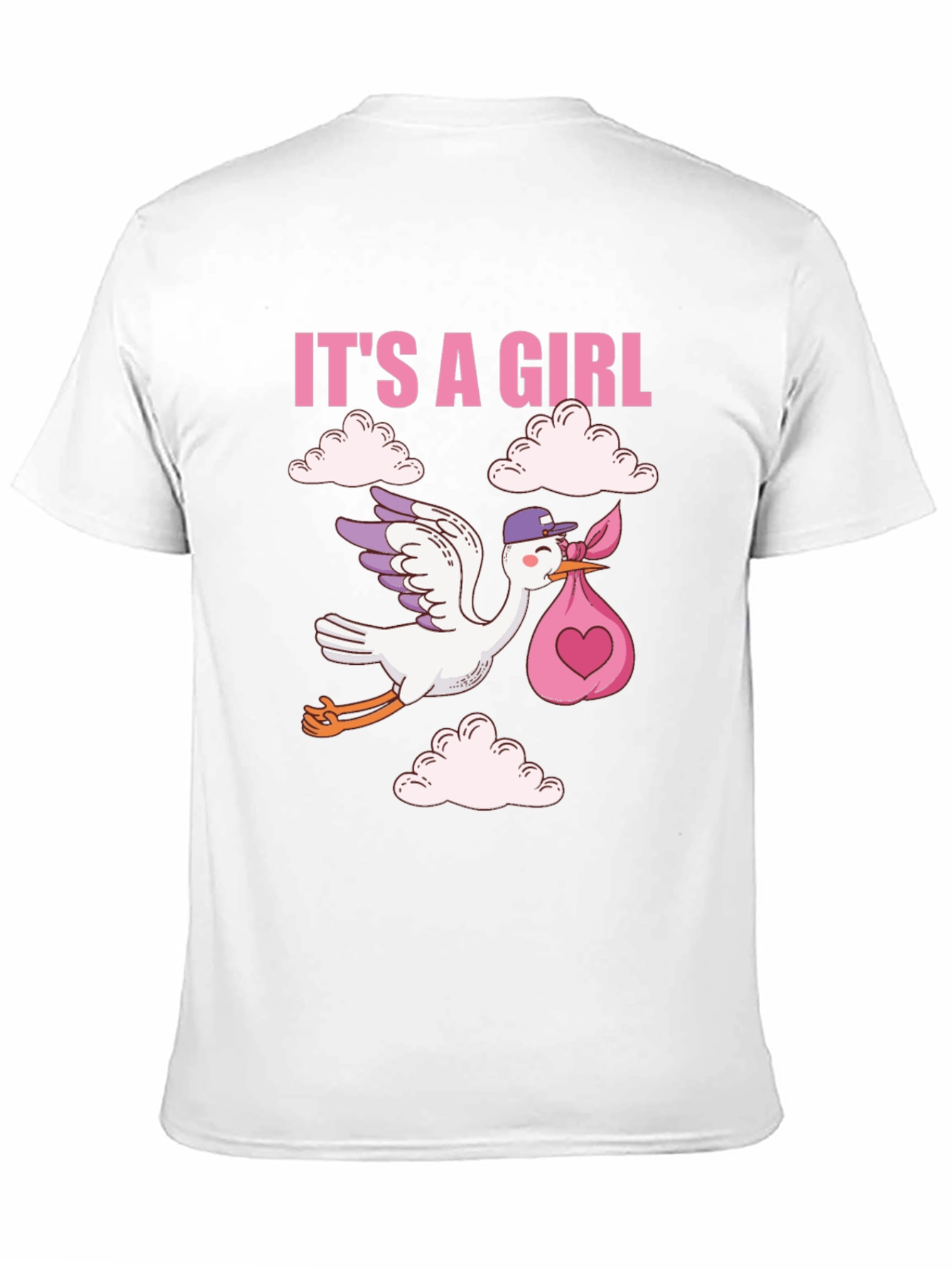 Its a Girl Stork Baby Announcement Tee