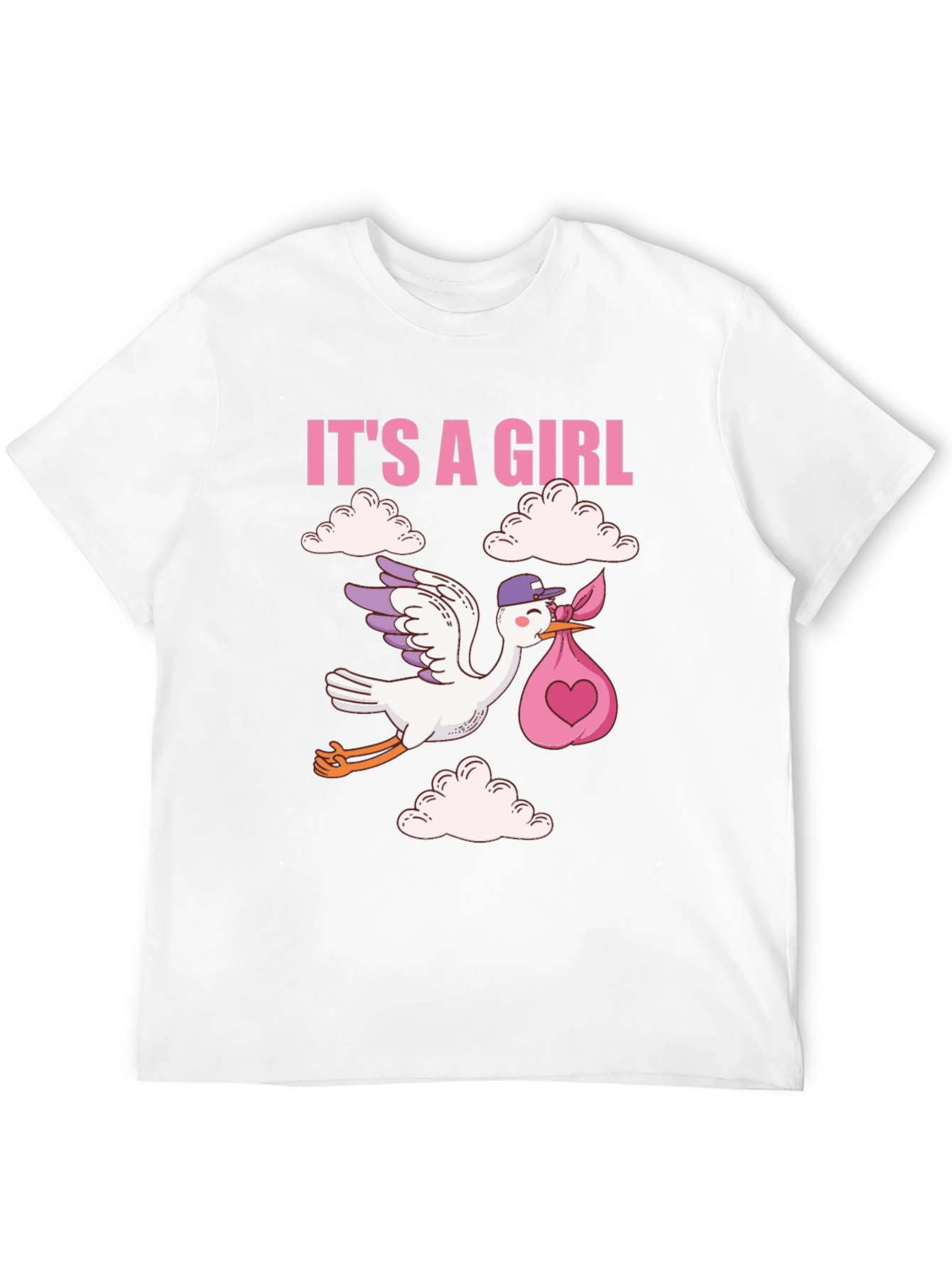 Its a Girl Stork Baby Announcement Tee