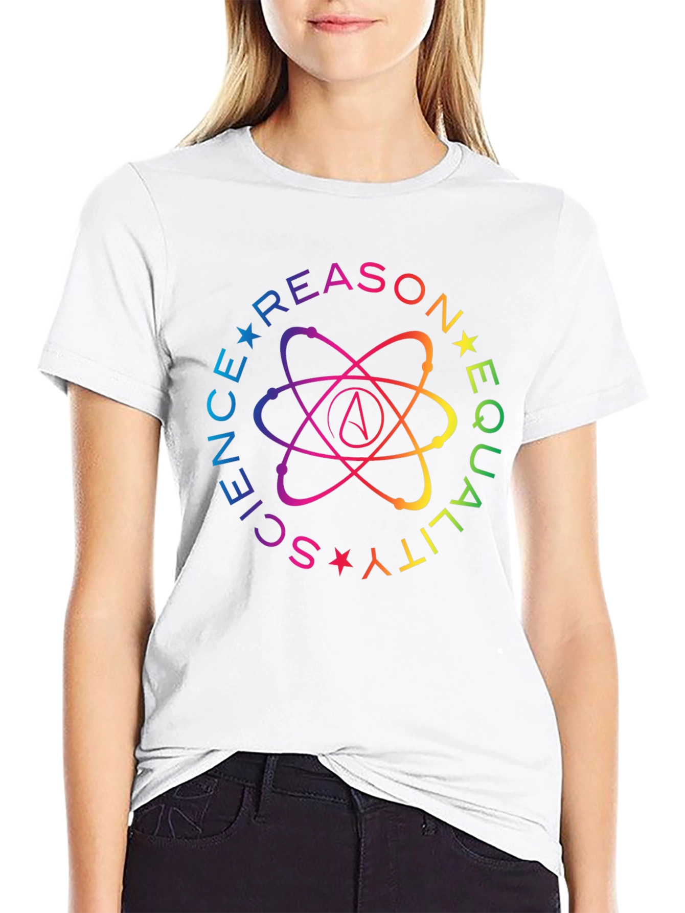 Science Reason Equality Rainbow Atheist T-Shirt