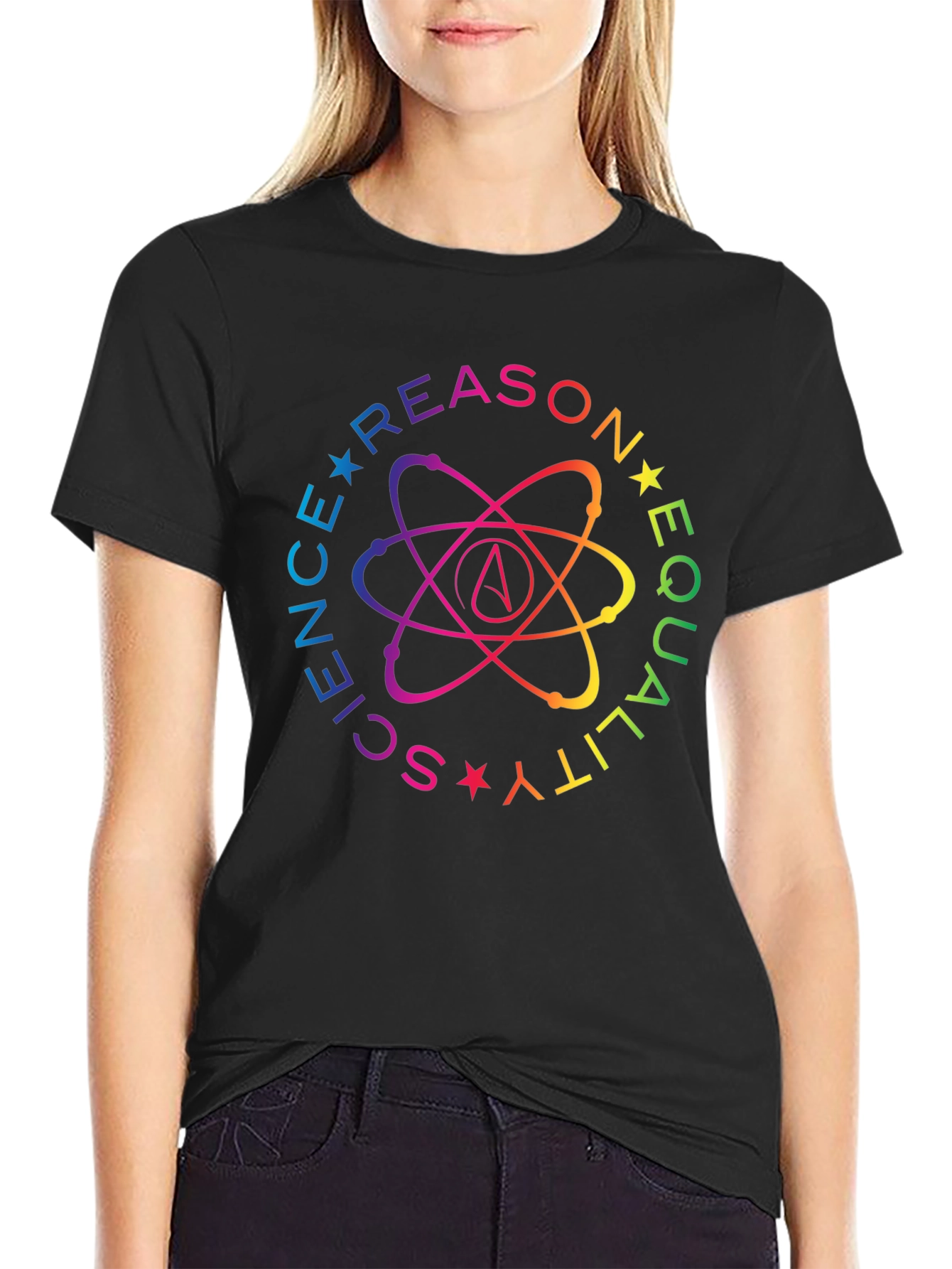 Science Reason Equality Rainbow Atheist T-Shirt