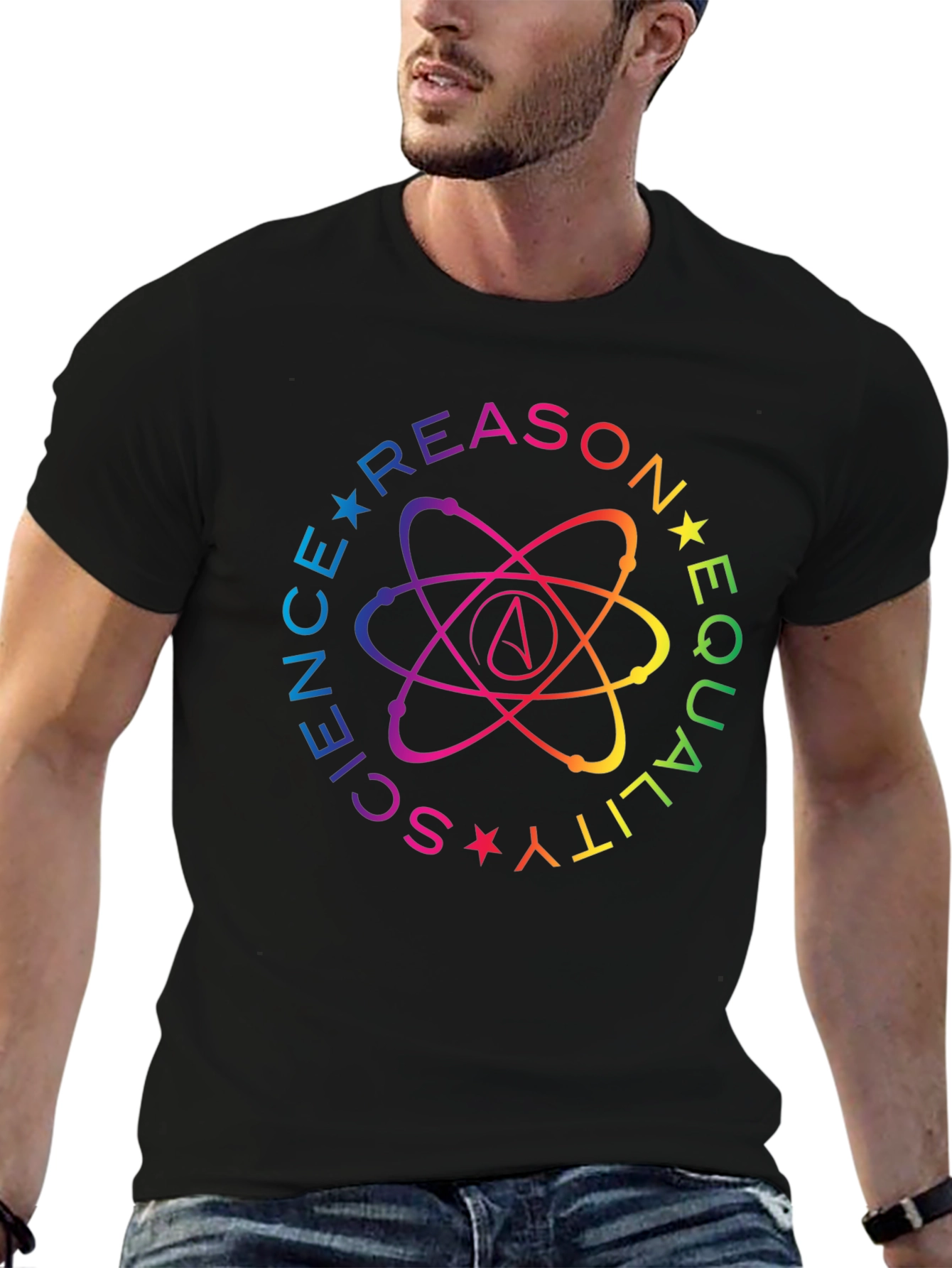 Science Reason Equality Rainbow Atheist T-Shirt