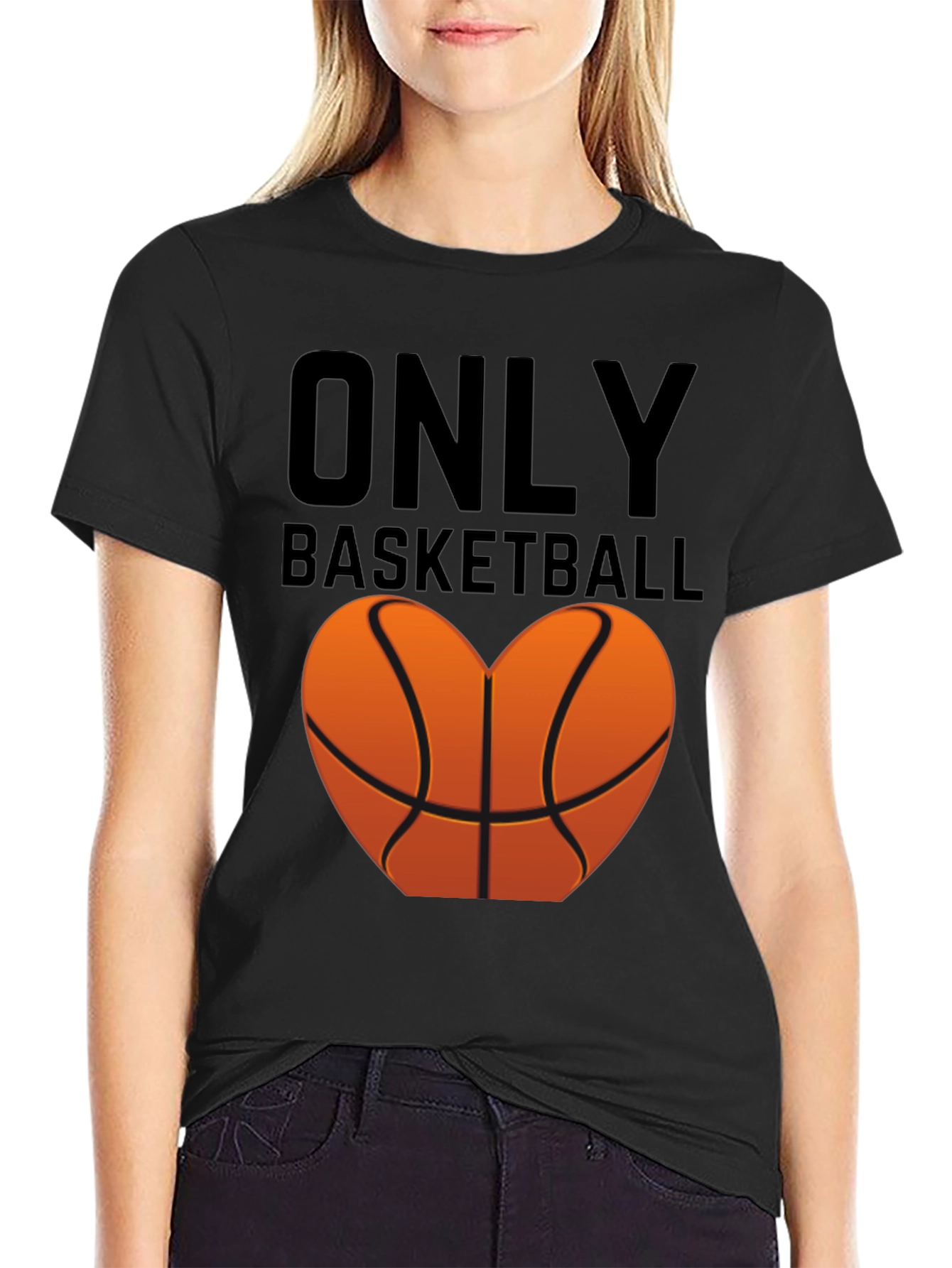 Only Basketball Heart Graphic T-Shirt