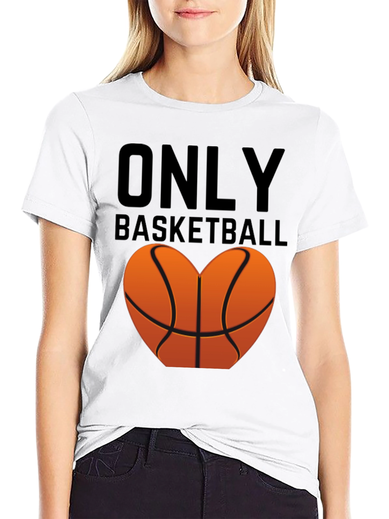 Only Basketball Heart Graphic T-Shirt