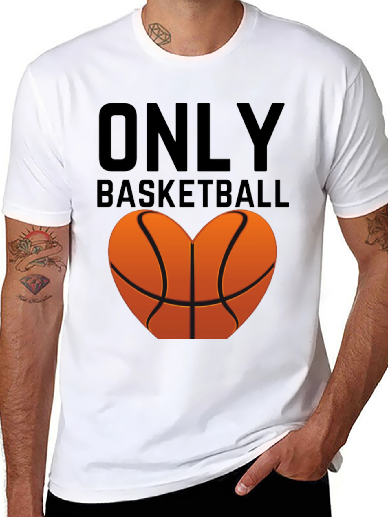 Only Basketball Heart Graphic T-Shirt