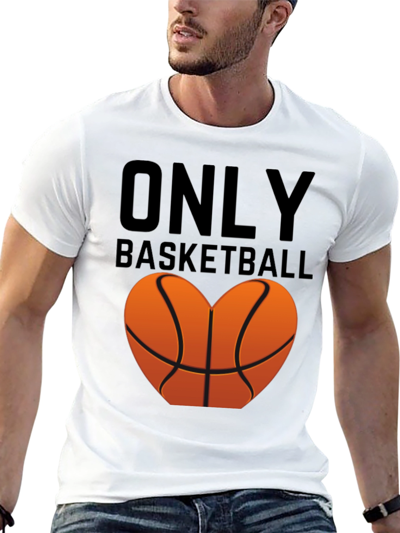Only Basketball Heart Graphic T-Shirt