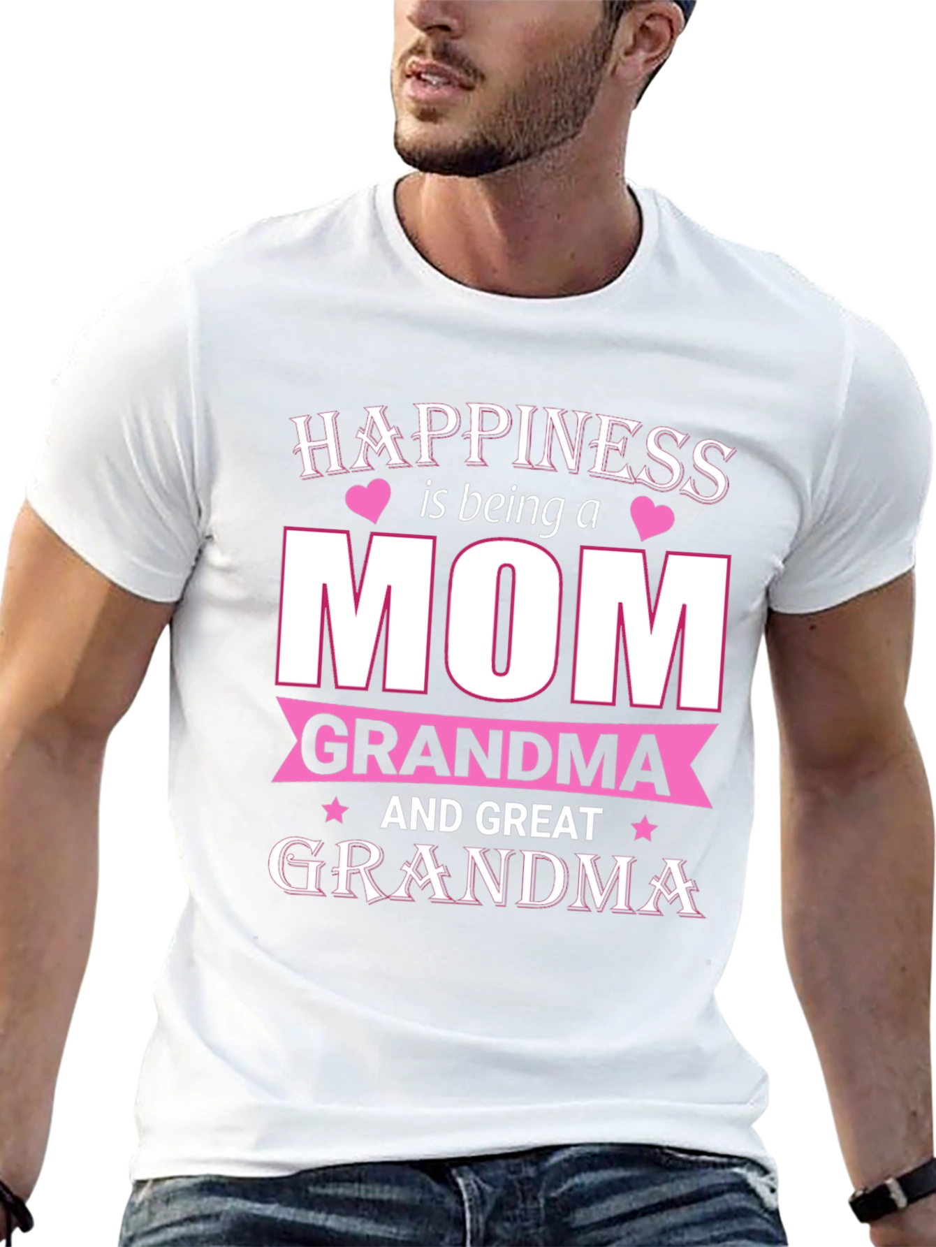 Happiness is Being a Mom Grandma T-Shirt