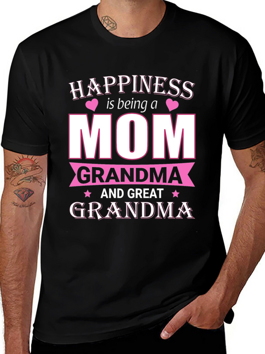 Happiness is Being a Mom Grandma T-Shirt