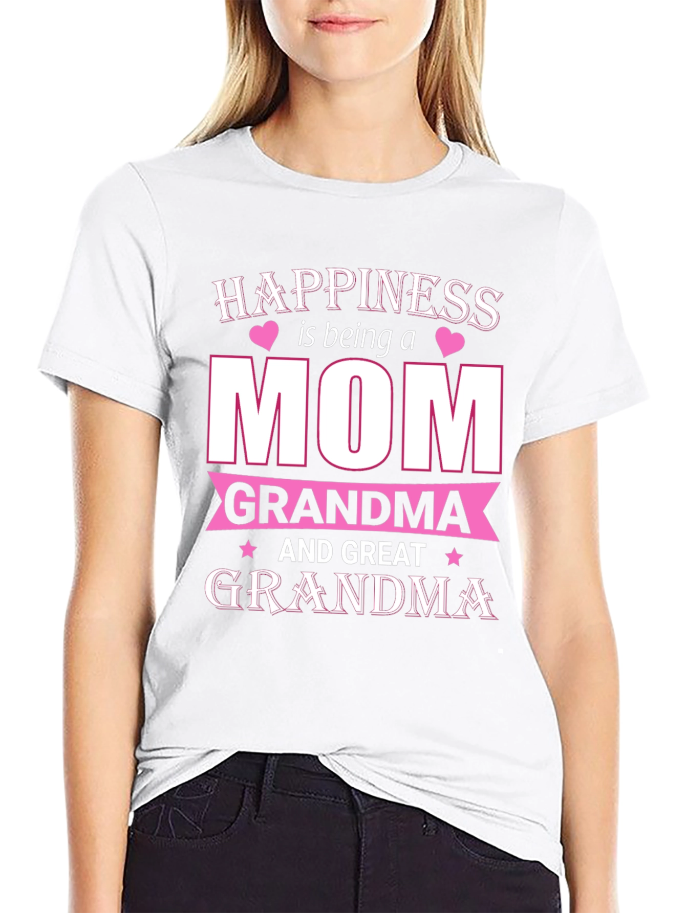 Happiness is Being a Mom Grandma T-Shirt