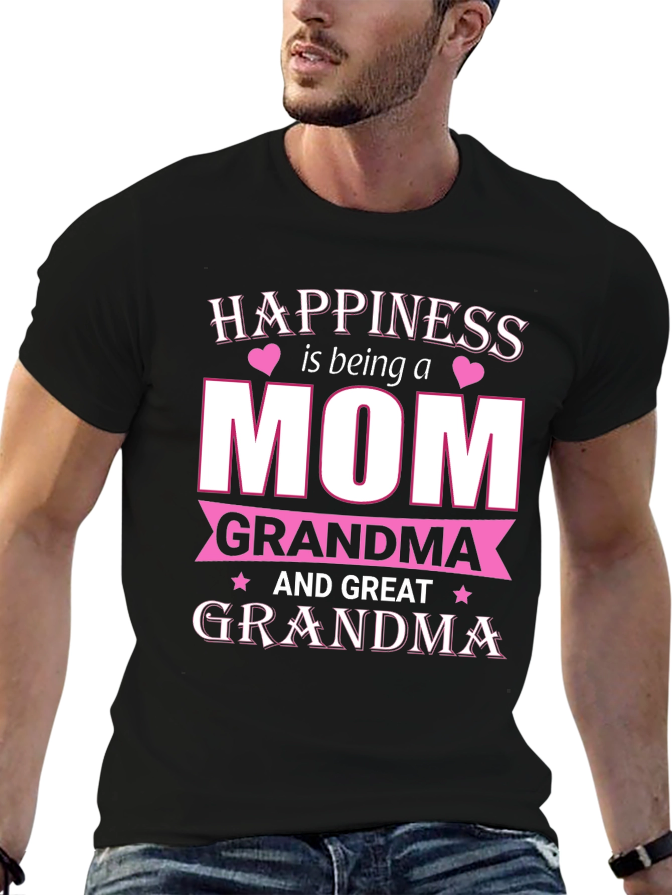 Happiness is Being a Mom Grandma T-Shirt