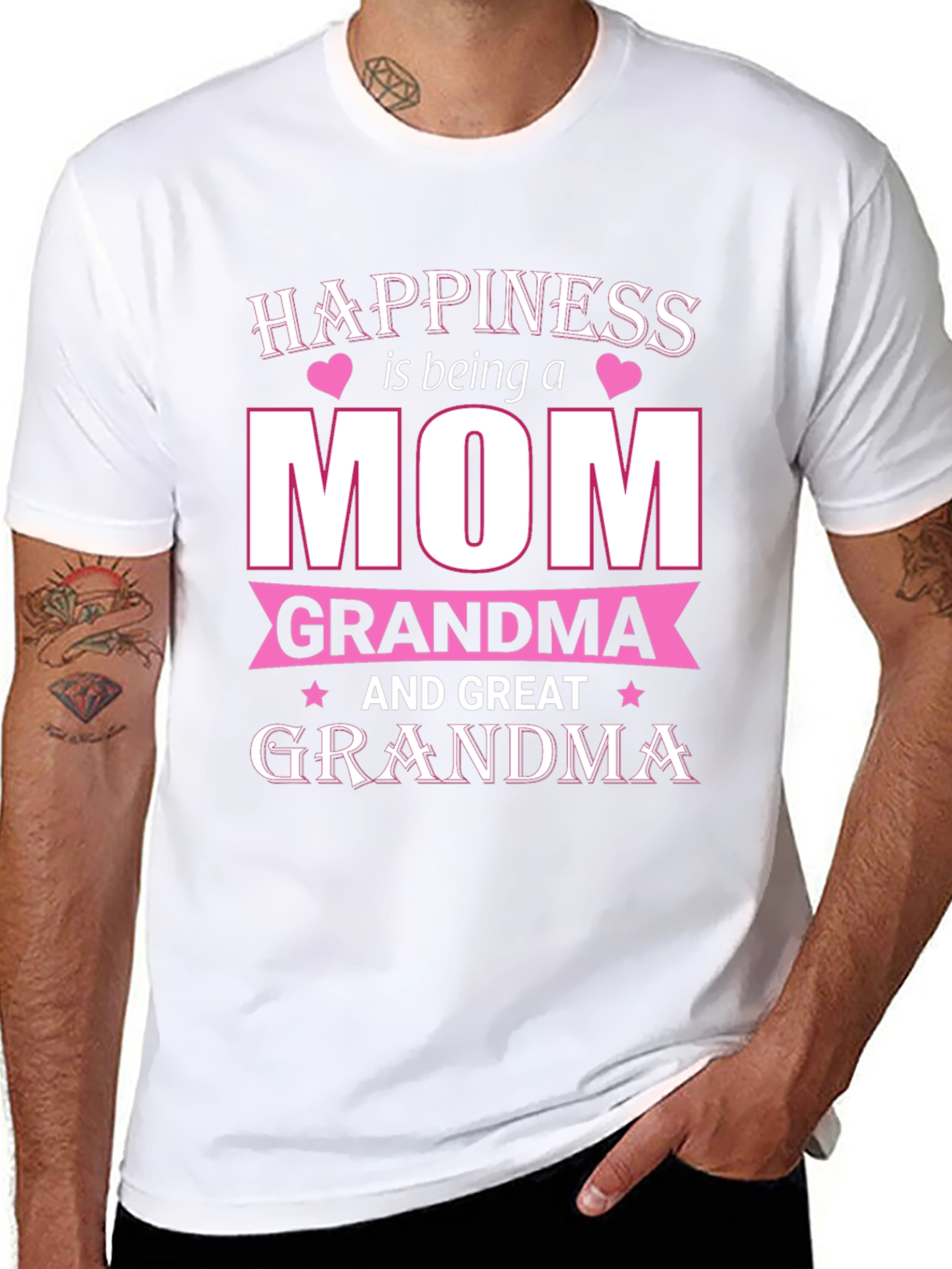 Happiness is Being a Mom Grandma T-Shirt