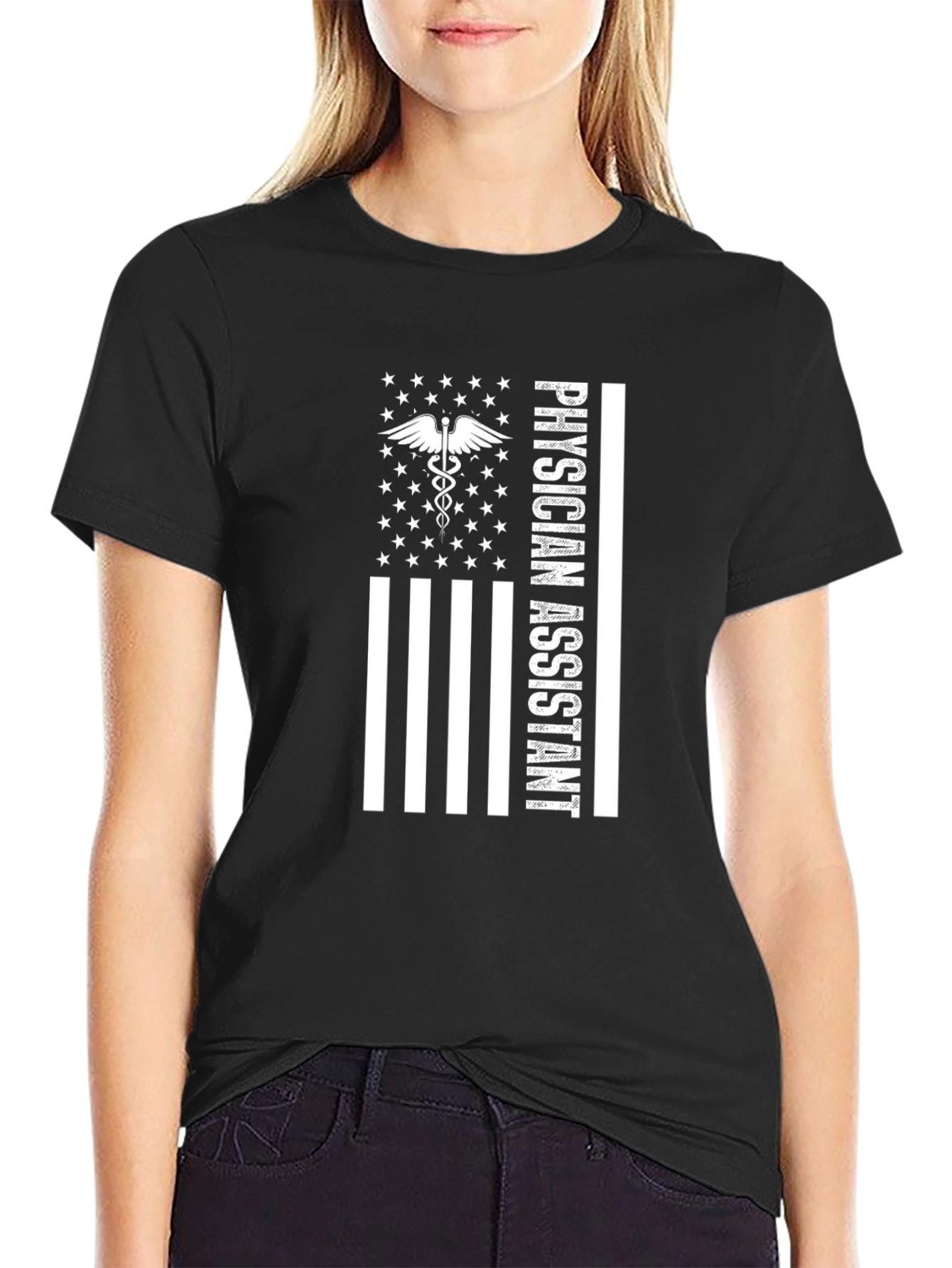 Physician Assistant American Flag T-Shirt