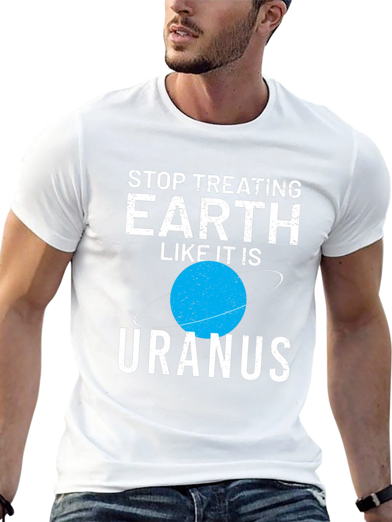 Earth vs. Uranus Graphic T-Shirt
