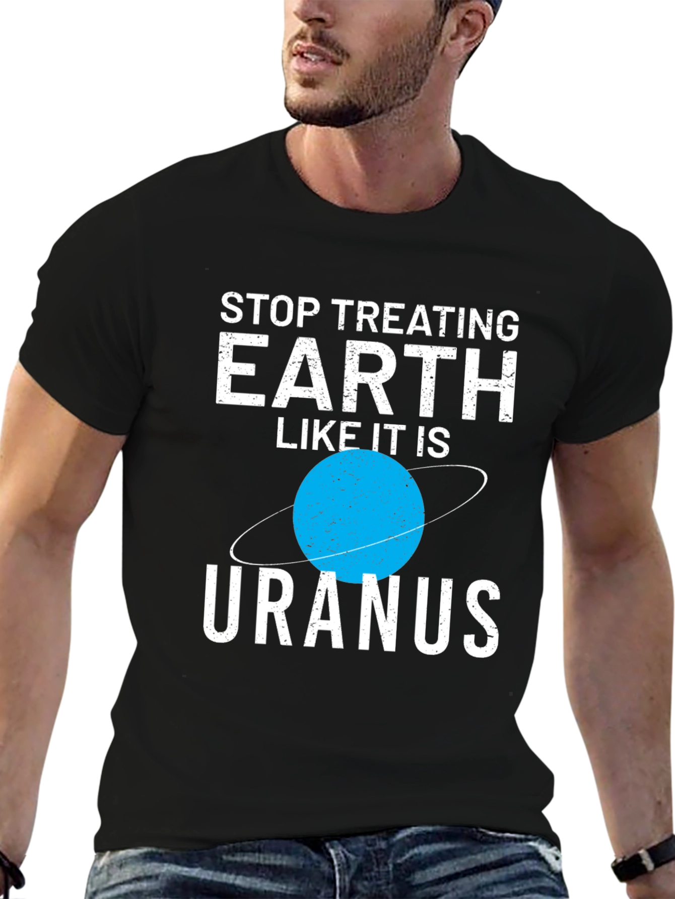 Earth vs. Uranus Graphic T-Shirt