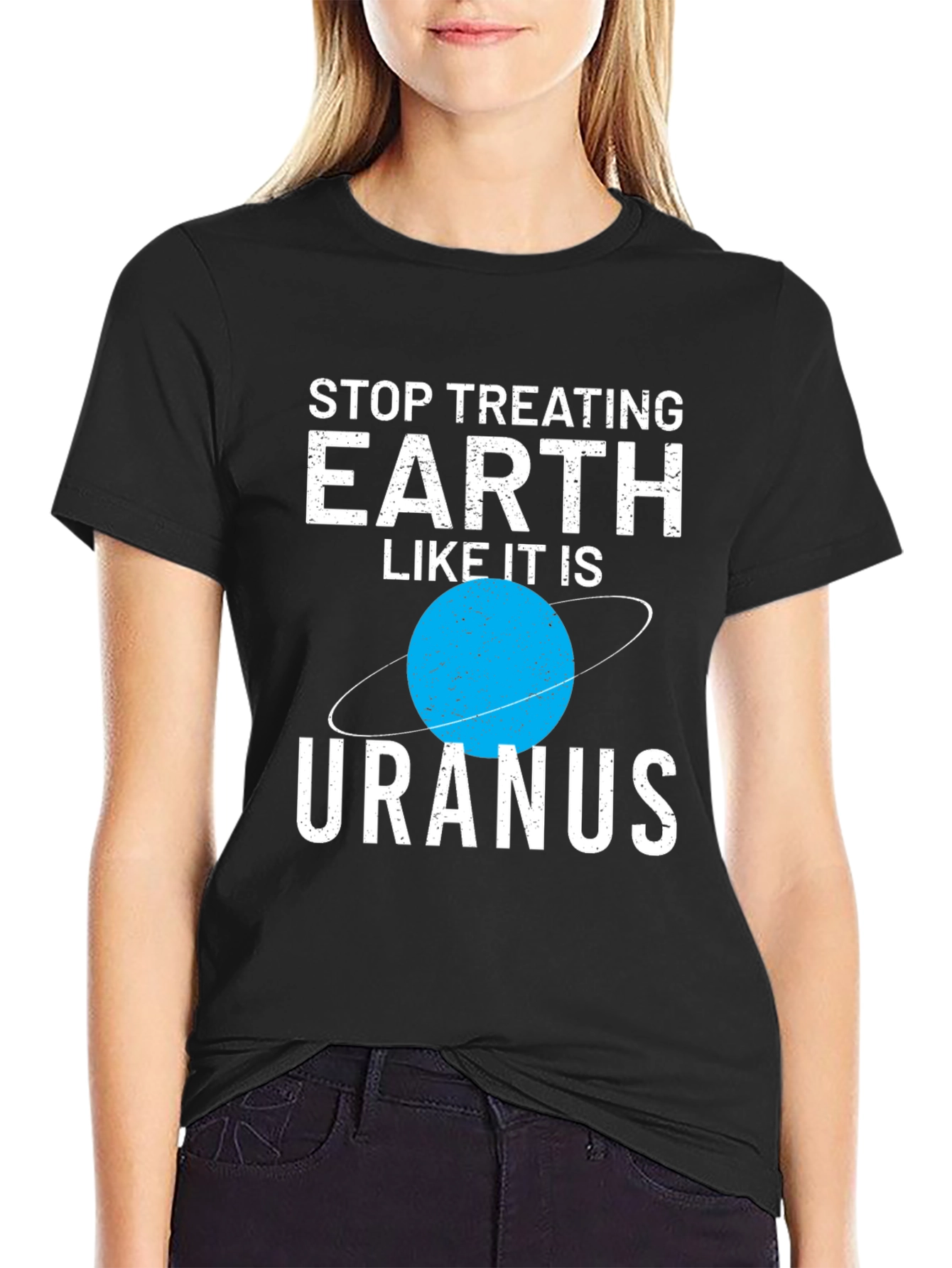 Earth vs. Uranus Graphic T-Shirt