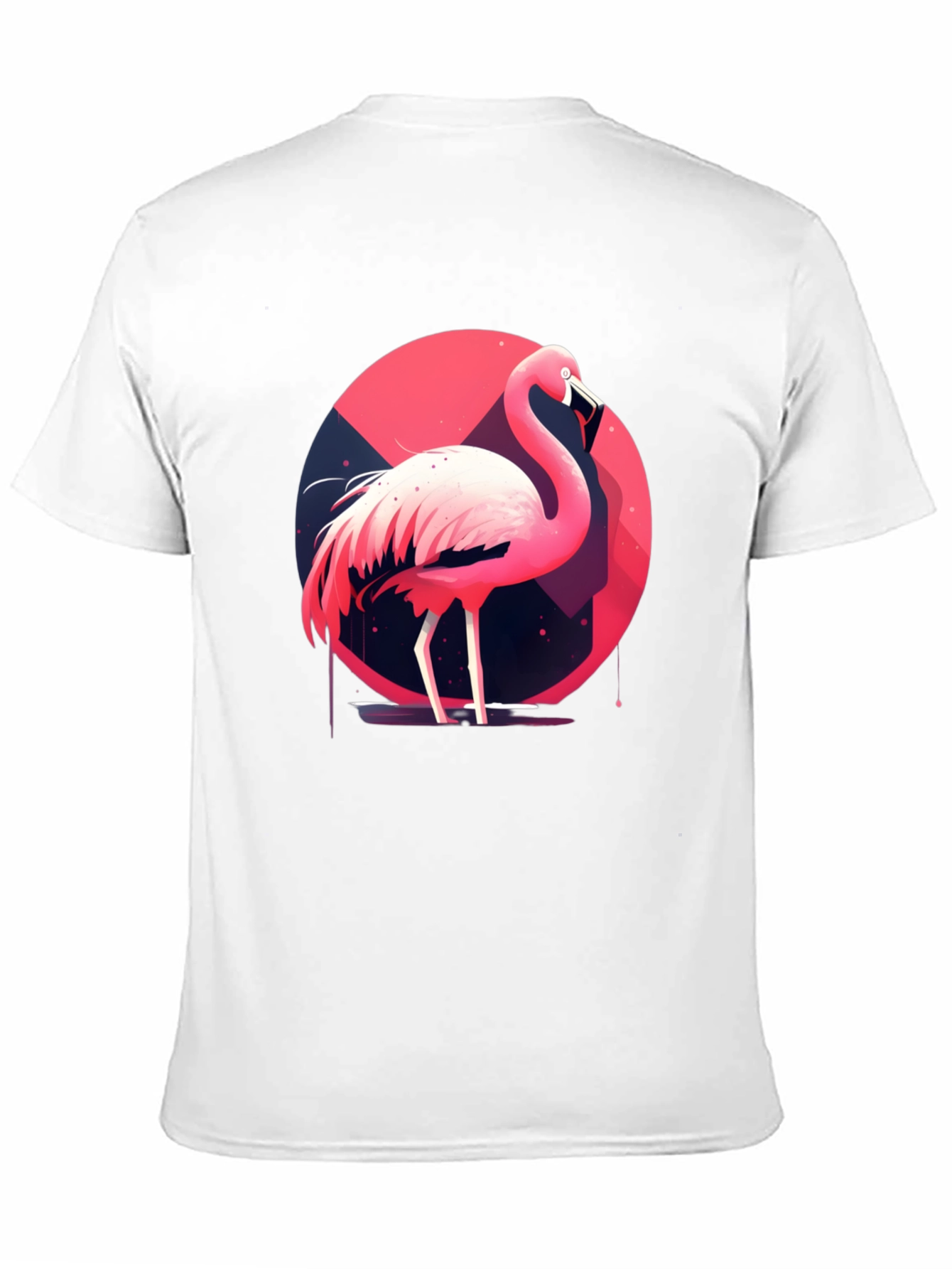 Flamingo Graphic Tee - Stylish Black Cotton T-Shirt