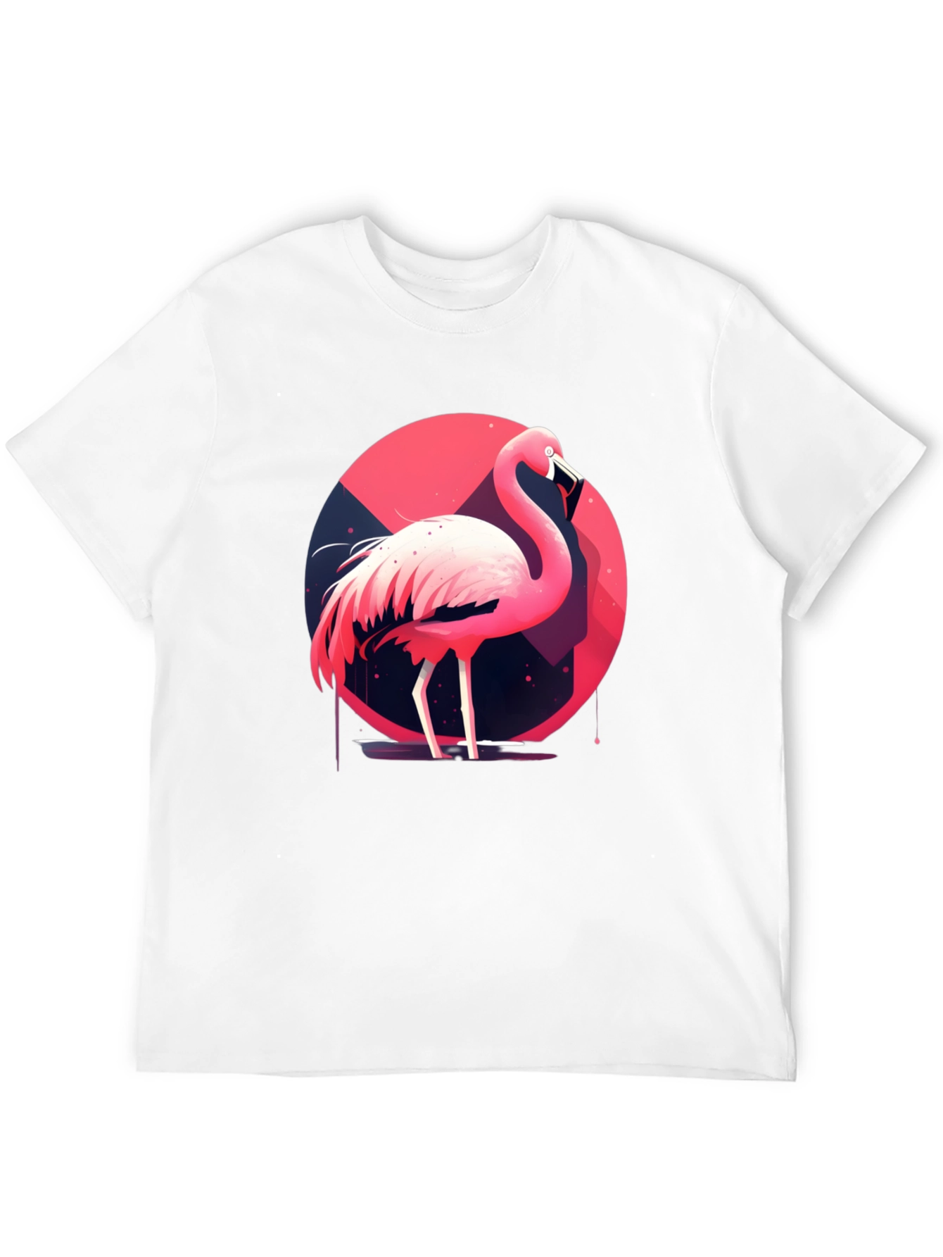 Flamingo Graphic Tee - Stylish Black Cotton T-Shirt