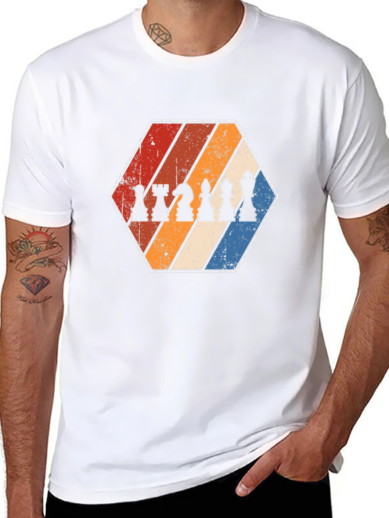 Retro Chess Piece Tee