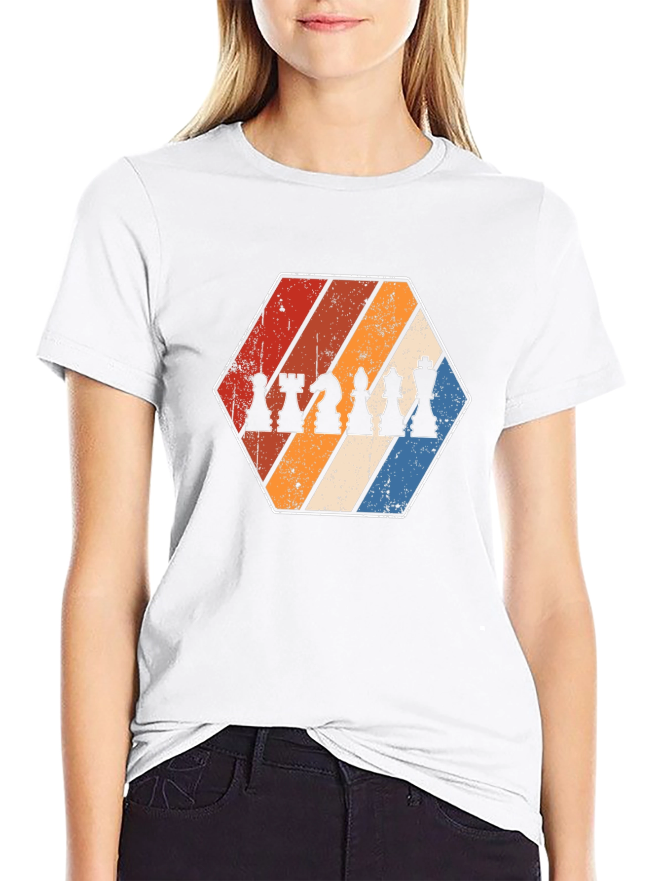 Retro Chess Piece Tee