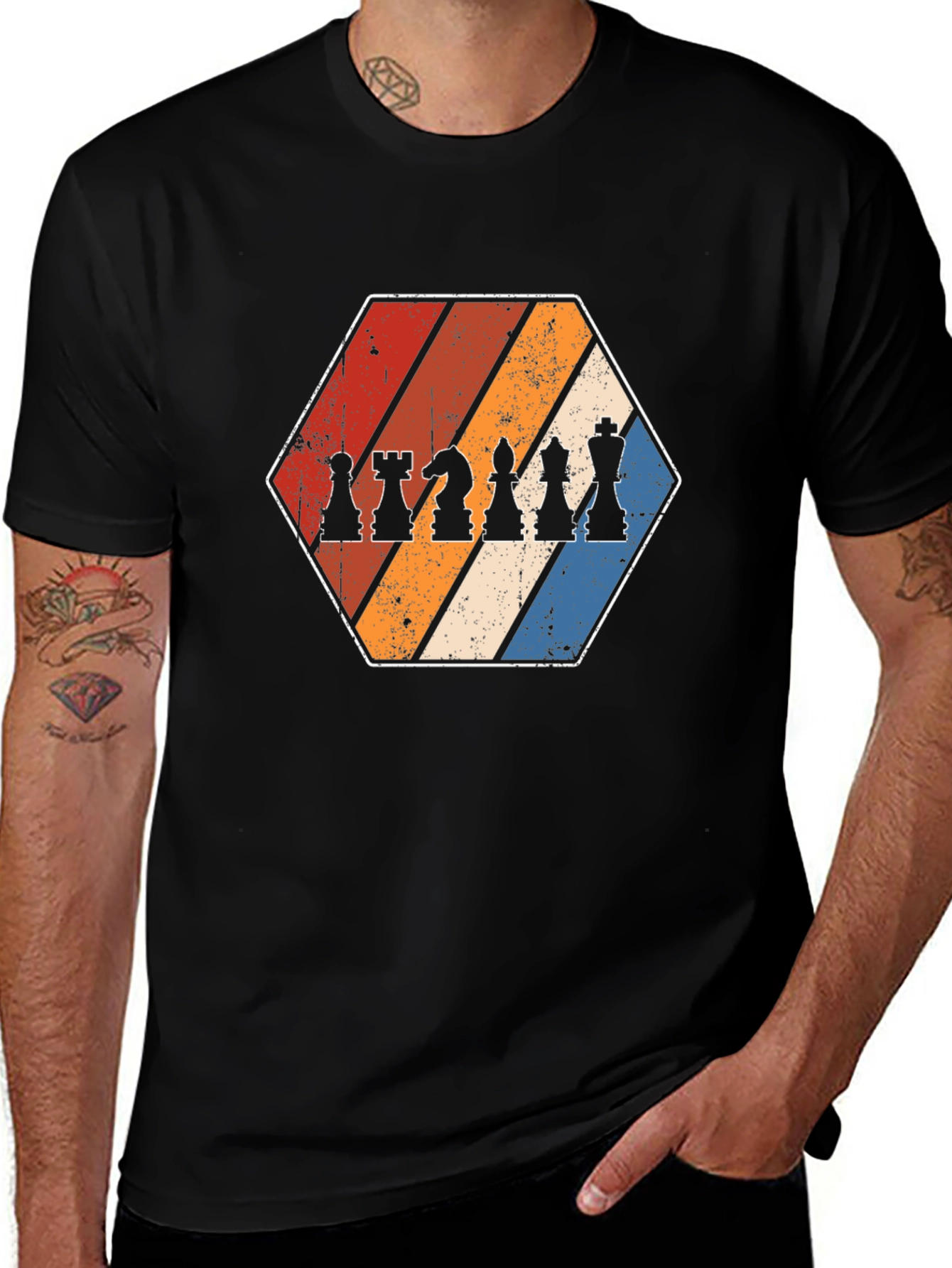 Retro Chess Piece Tee