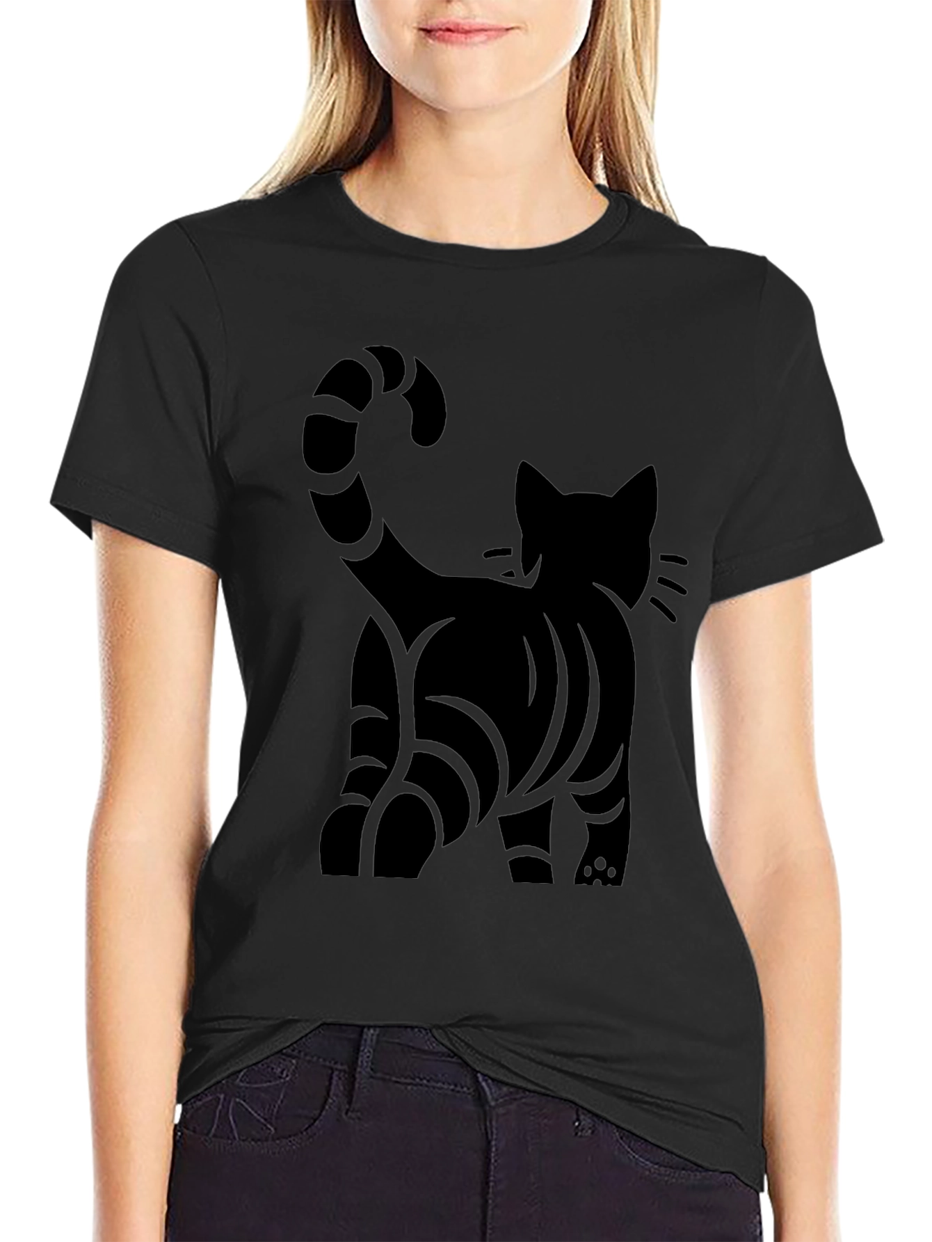 Black Cat Graphic Tee - Stylish Unisex T-Shirt