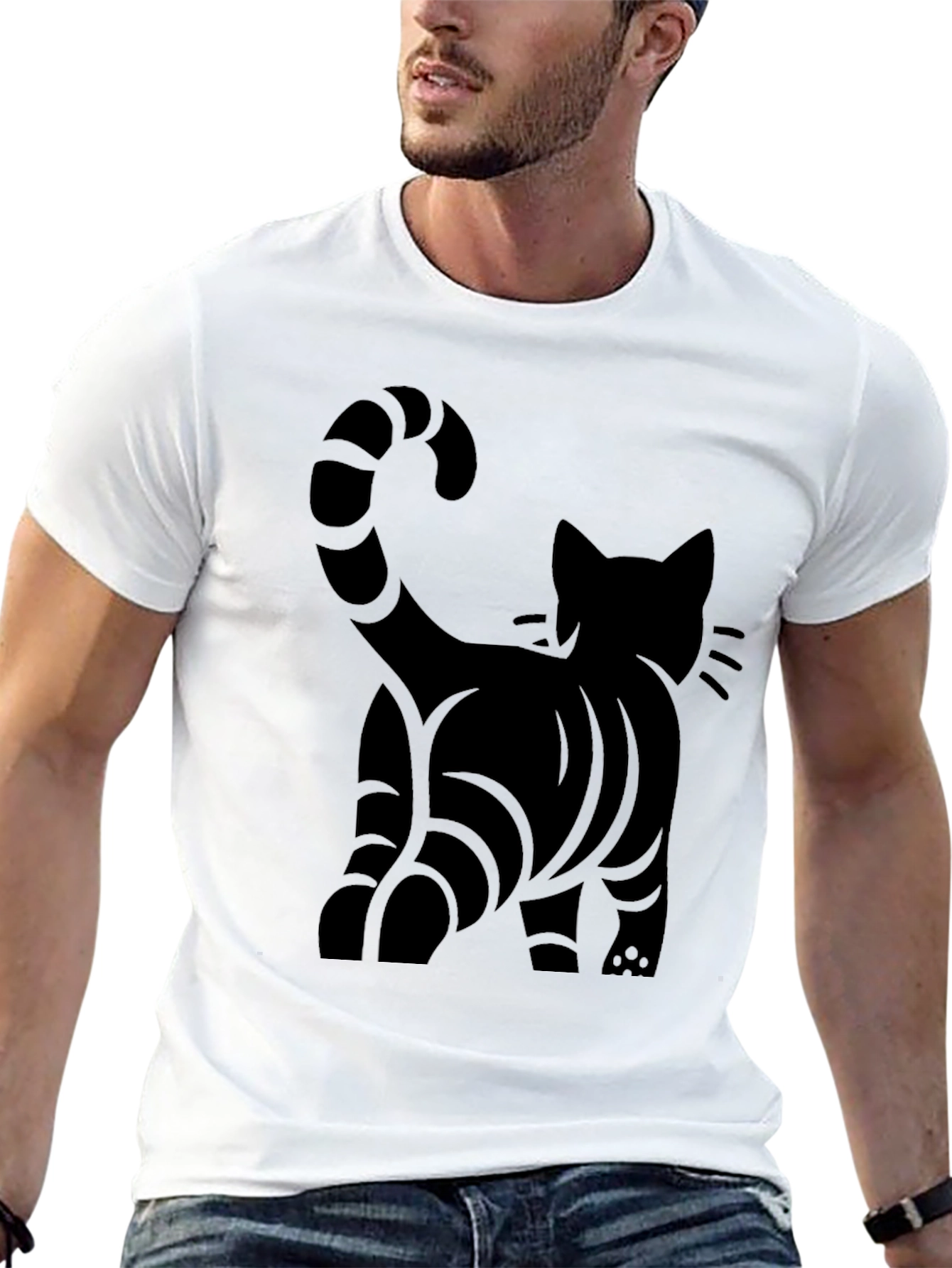 Black Cat Graphic Tee - Stylish Unisex T-Shirt