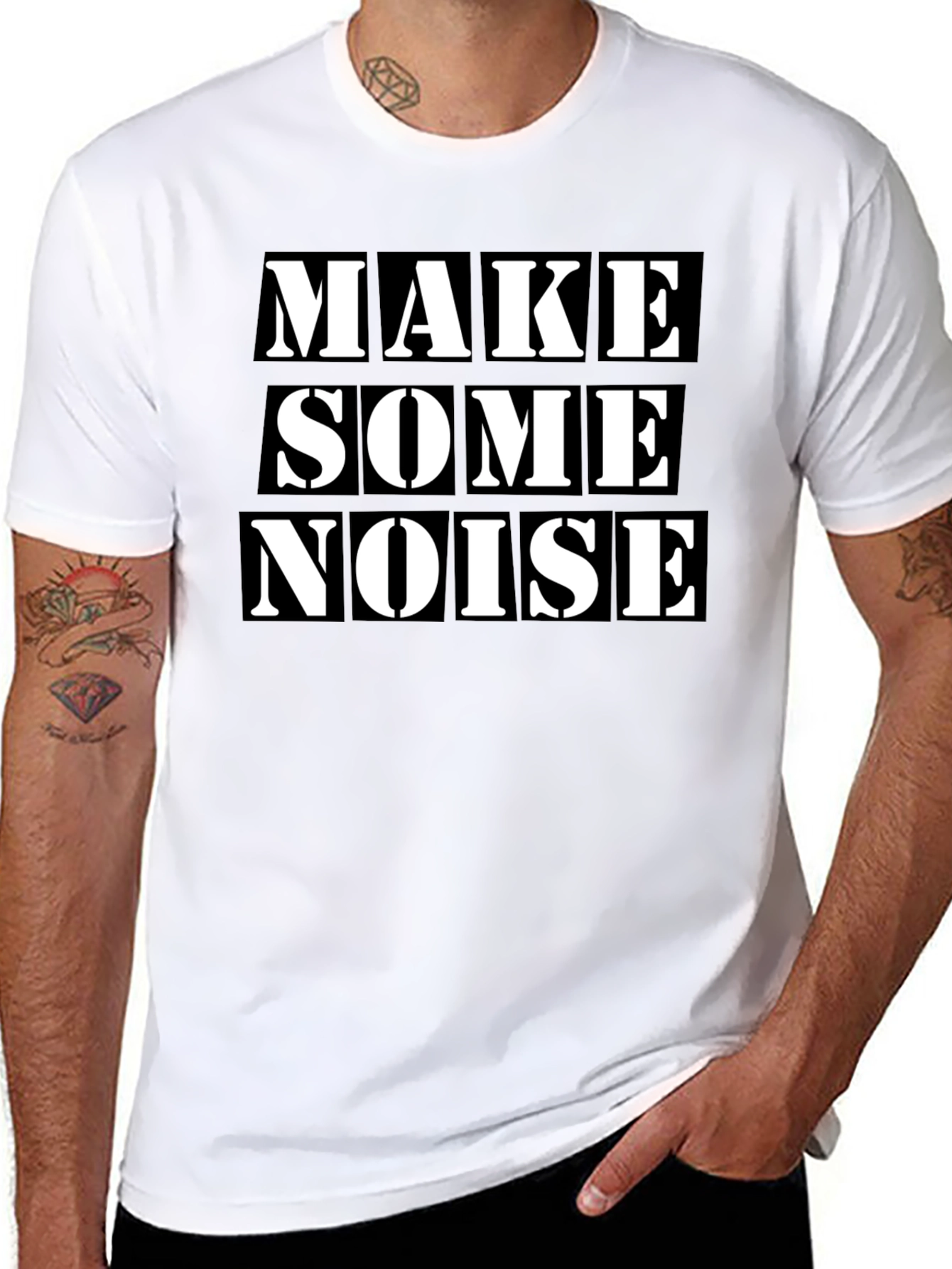 Make Some Noise Graphic Tee - Bold Statement Shirt