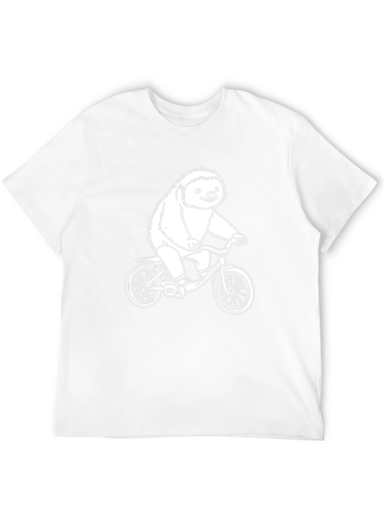Sloth on Bicycle Graphic Tee - Black
