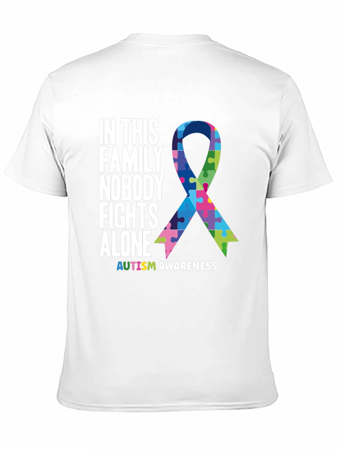Autism Awareness T-Shirt - Nobody Fights Alone