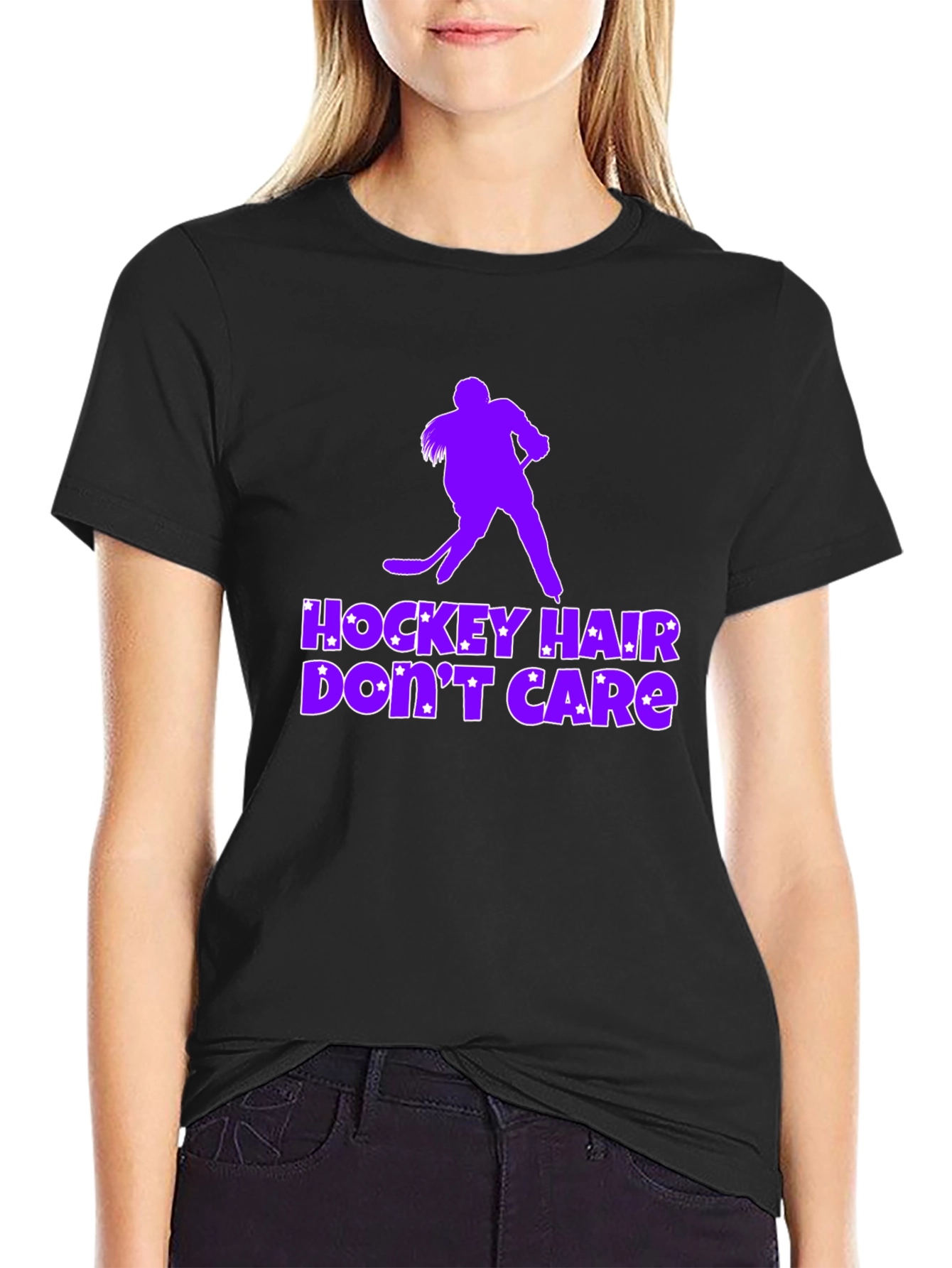Hockey Hair Dont Care T-Shirt