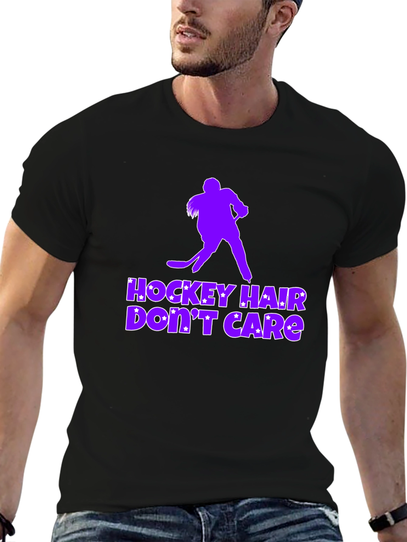 Hockey Hair Dont Care T-Shirt