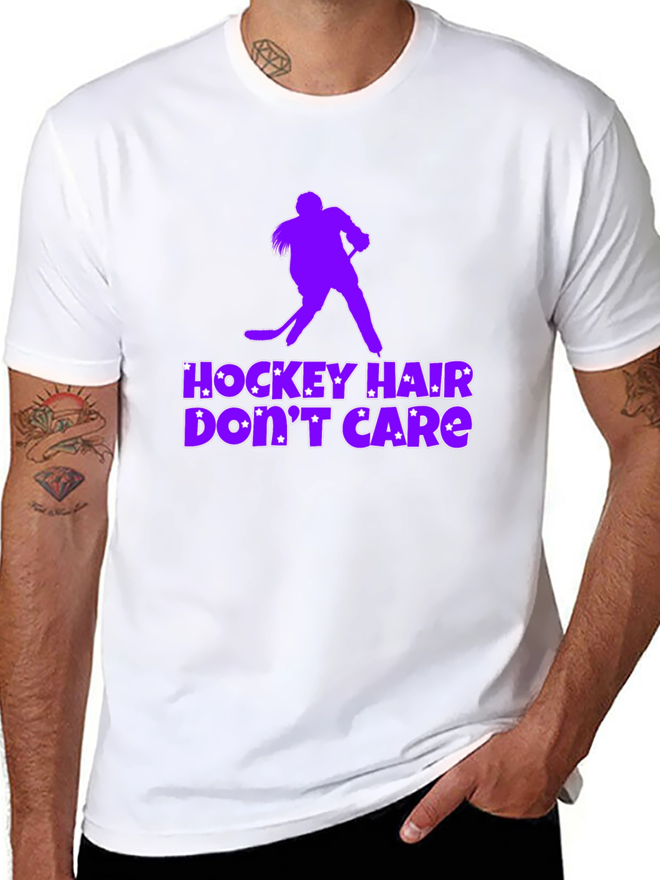 Hockey Hair Dont Care T-Shirt